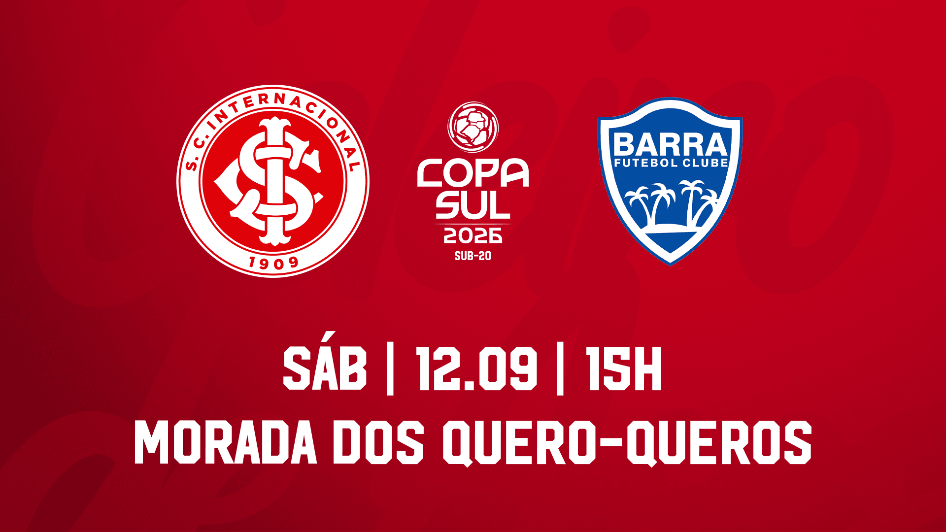 Serviço de Jogo: Internacional x Barra - Copa Sul Sub-20