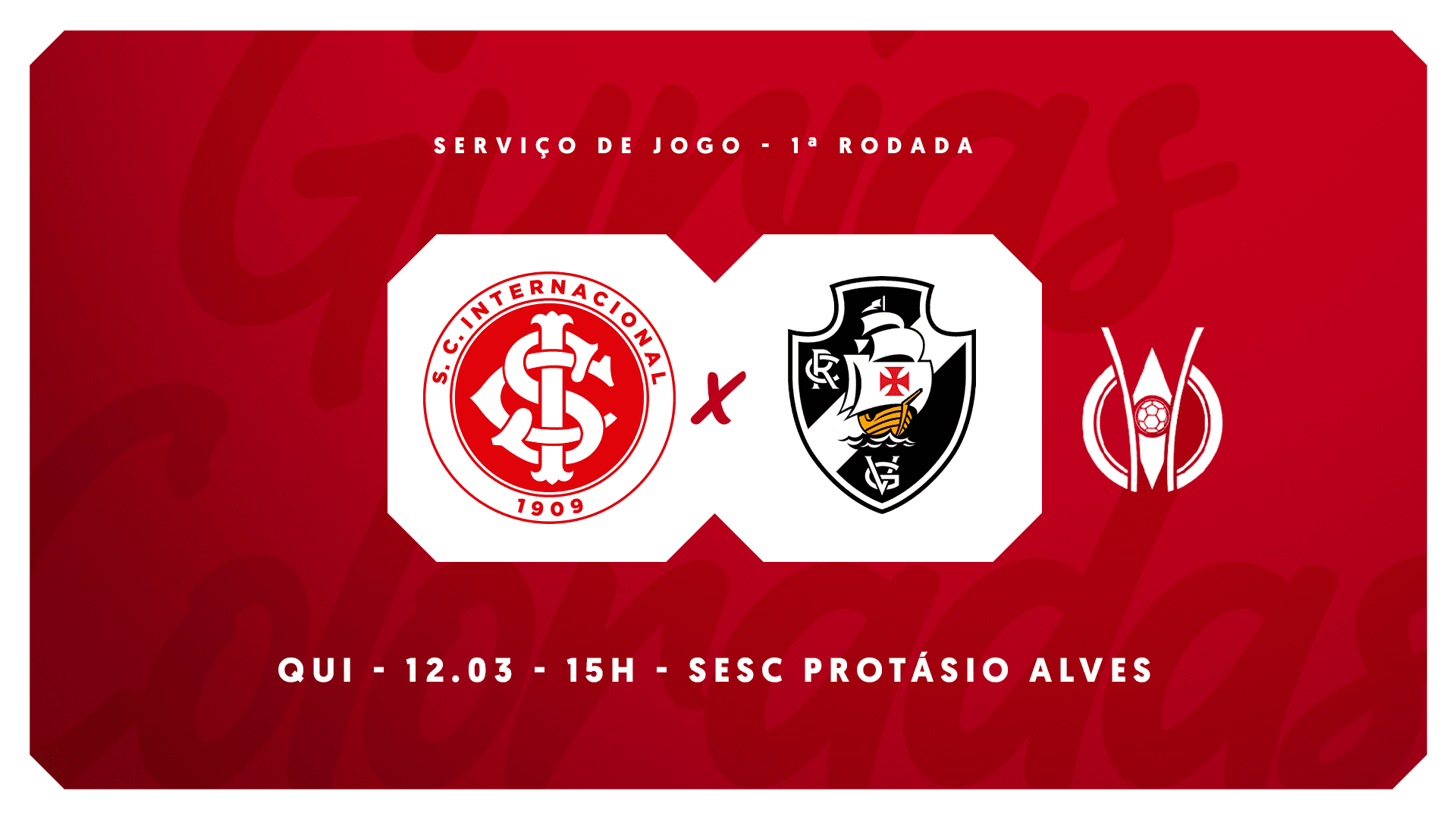 Serviço de jogo: Internacional x Vasco da Gama | Campeonato Brasileiro Feminino Sub-20 2026