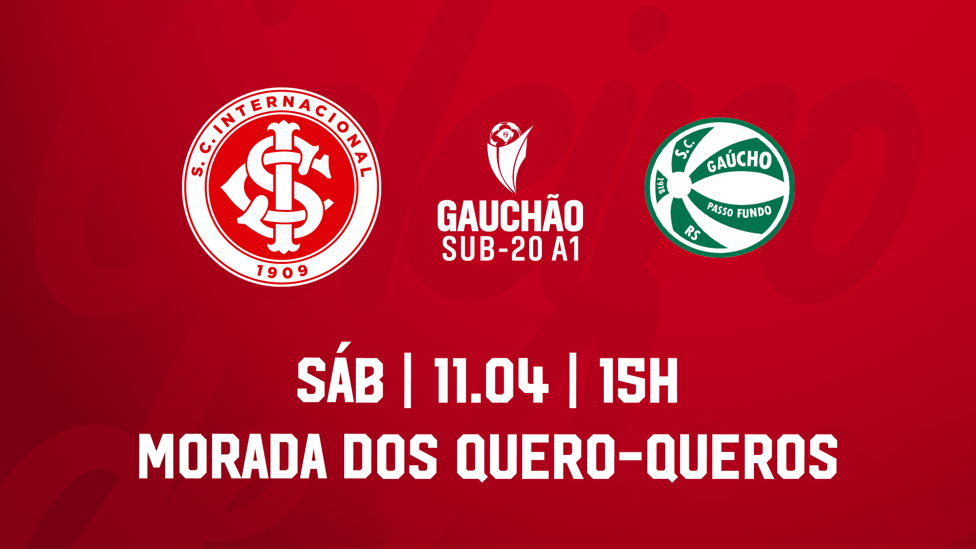 Serviço de jogo: Inter x Gaúcho - Campeonato Gaúcho Masculino Sub-20 2026