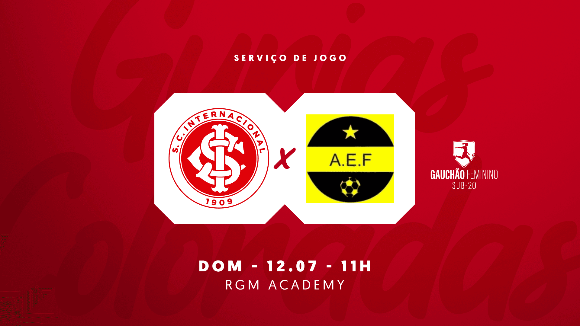 Serviço de Jogo: Internacional x AEF Estrela - Campeonato Gaúcho Feminino Sub-20 