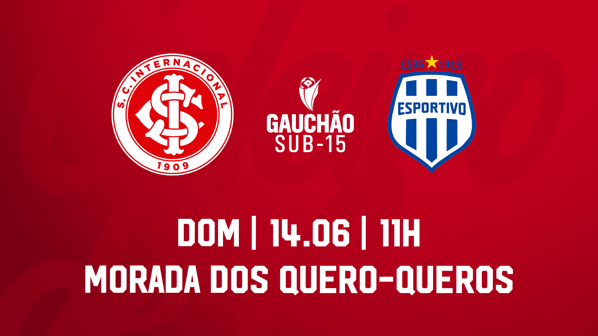 Serviço de Jogo: Inter x Esportivo - Campeonato Gaúcho Masculino Sub-15 2026