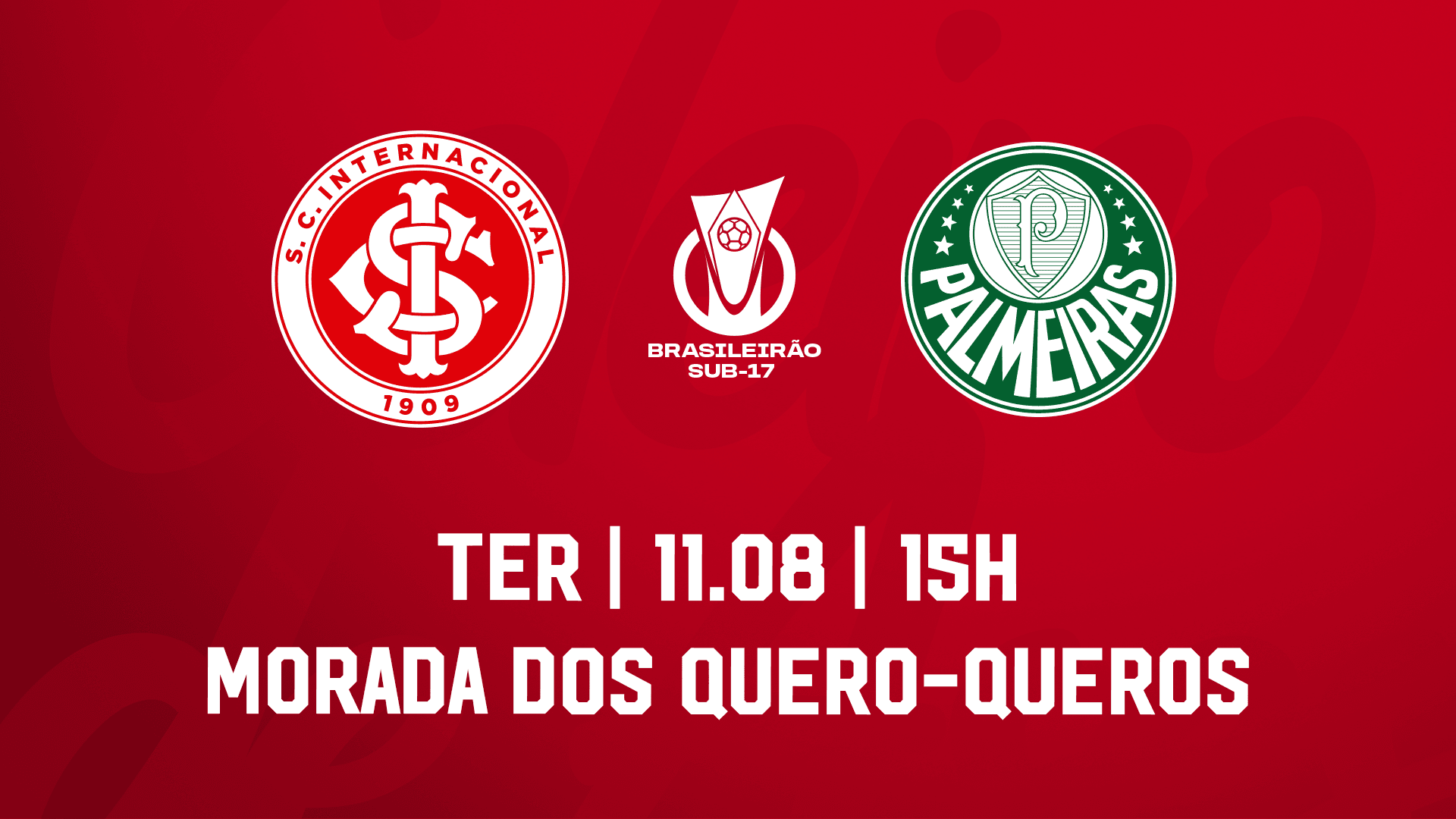 Serviço de jogo: Internacional x Palmeiras- Campeonato Brasileiro Masculino Sub-17