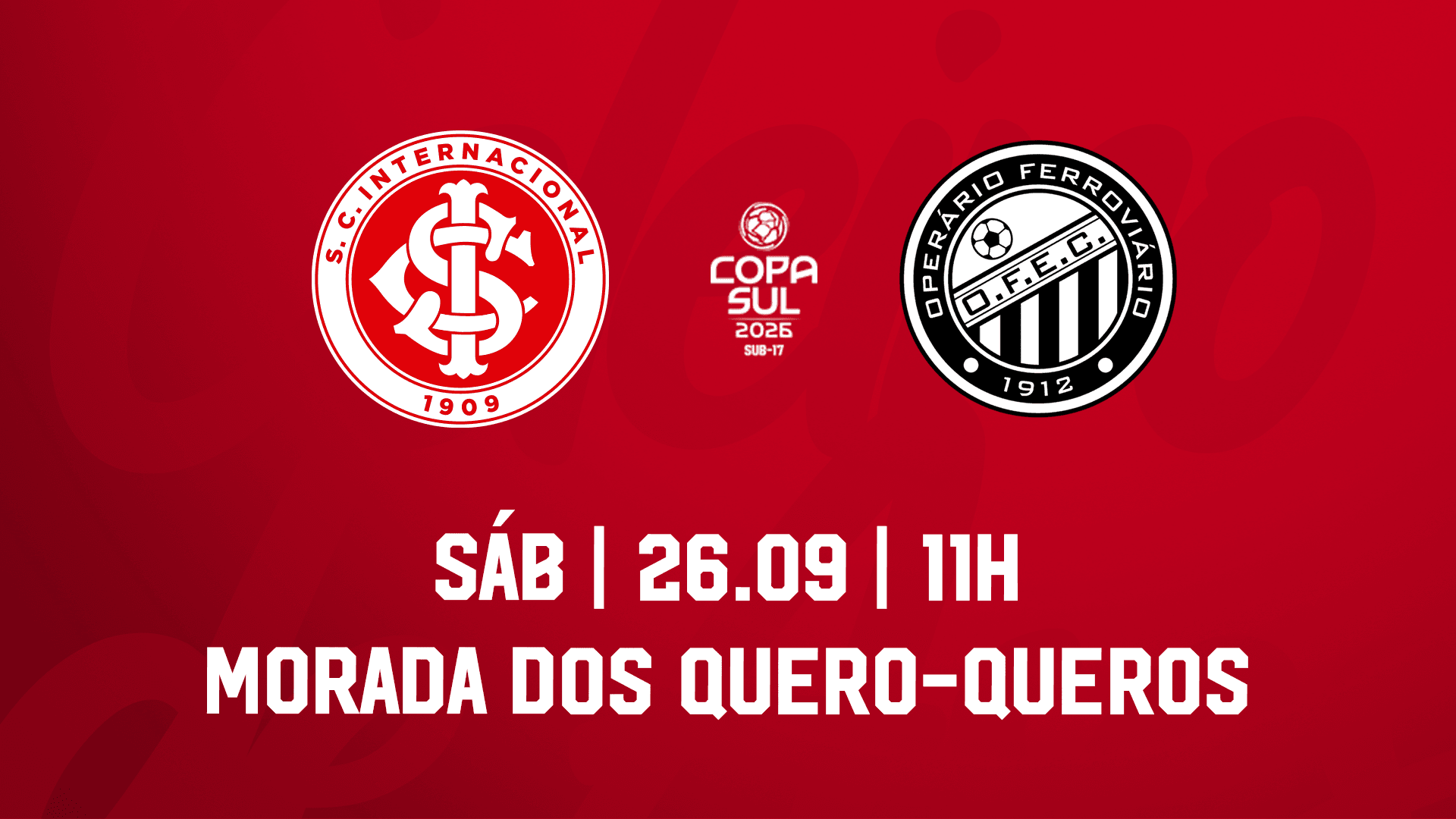 Serviço de Jogo: Internacional x Operário - Copa Sul Sub-17