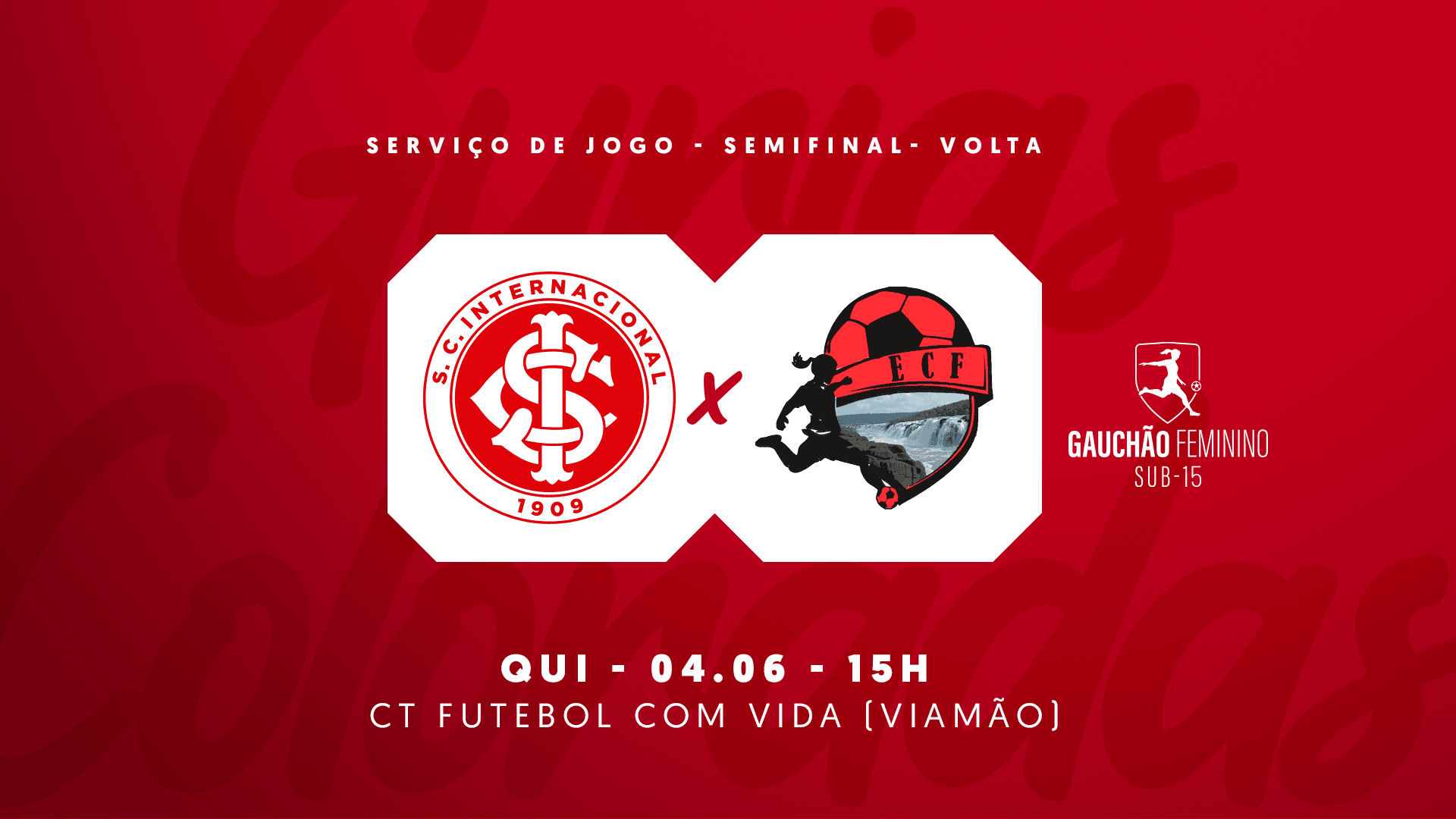 Serviço de jogo: Inter x Flamengo de São Pedro - Gauchão Feminino Sub-15 2026