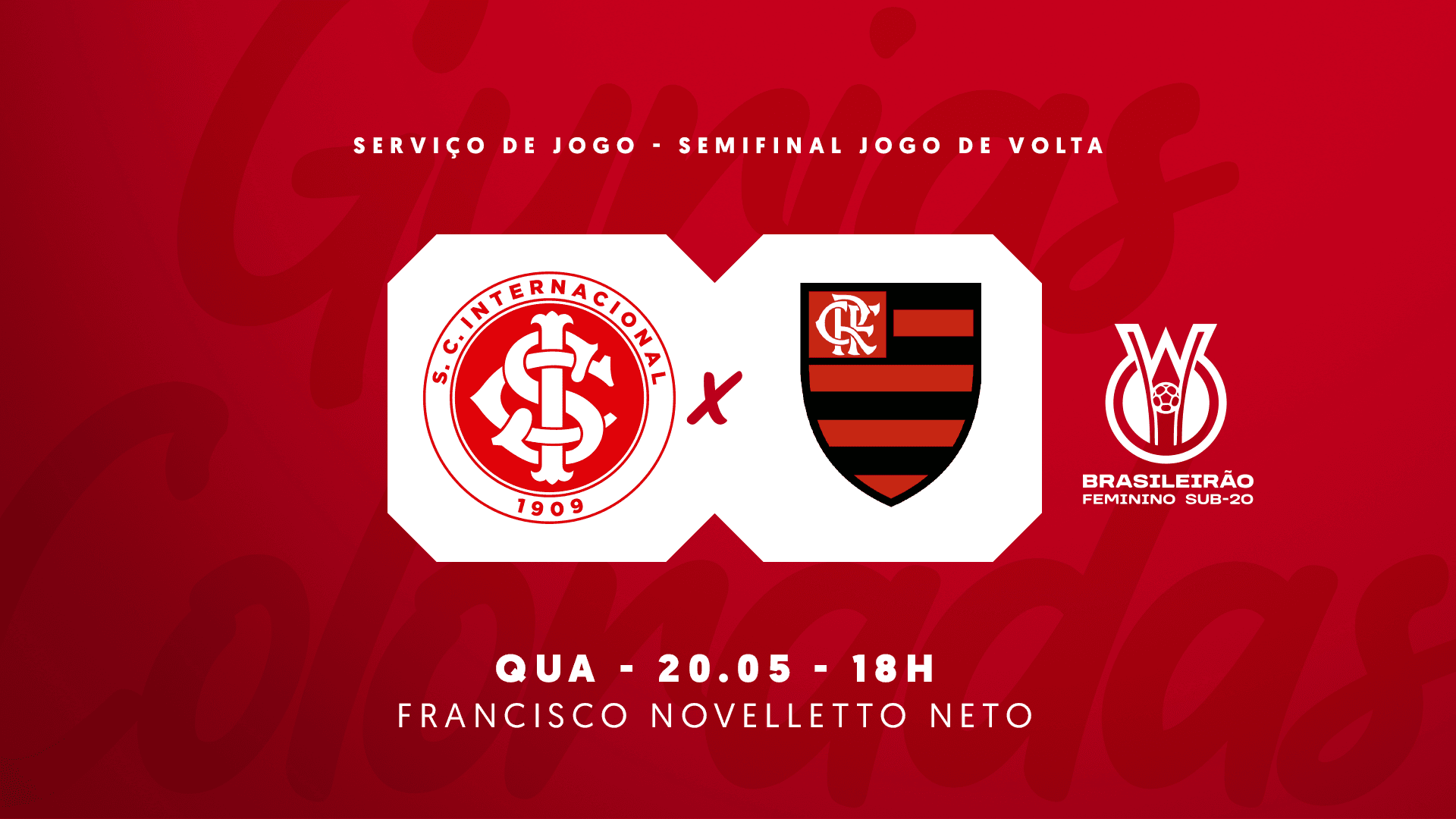 Serviço de Jogo: Internacional x Flamengo | Campeonato Brasileiro Feminino Sub-20 2026