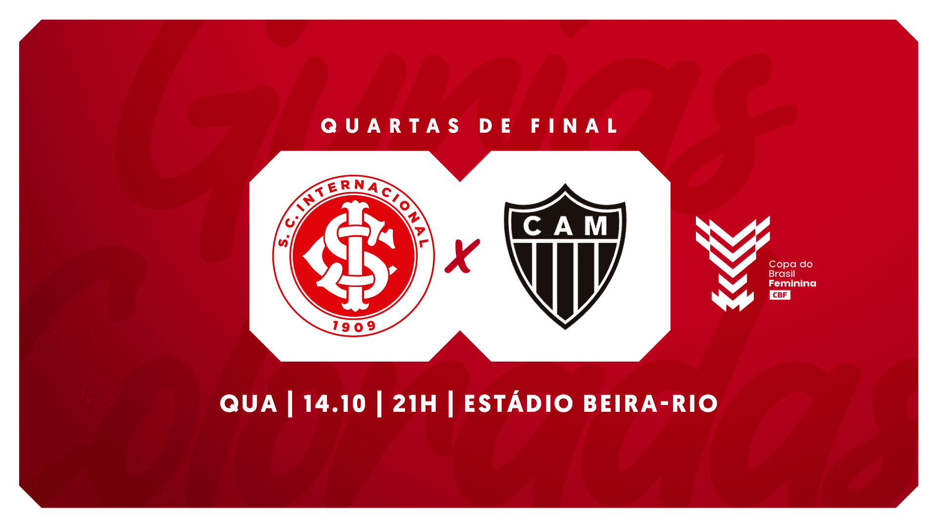 Serviço de Jogo: Internacional x Atlético-MG - Quartas de final da Copa do Brasil Feminina 2026

