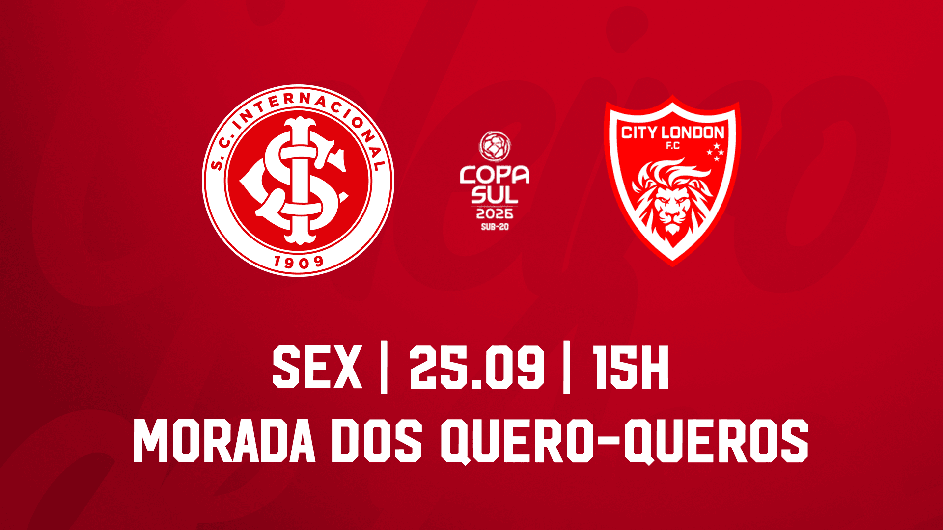 Serviço de Jogo: Internacional x City London - Copa Sul Sub-20