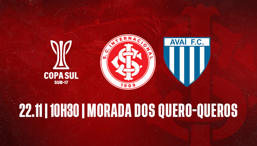 Serviço de jogo: Inter x Avaí - Copa Sul Sub-17 2025