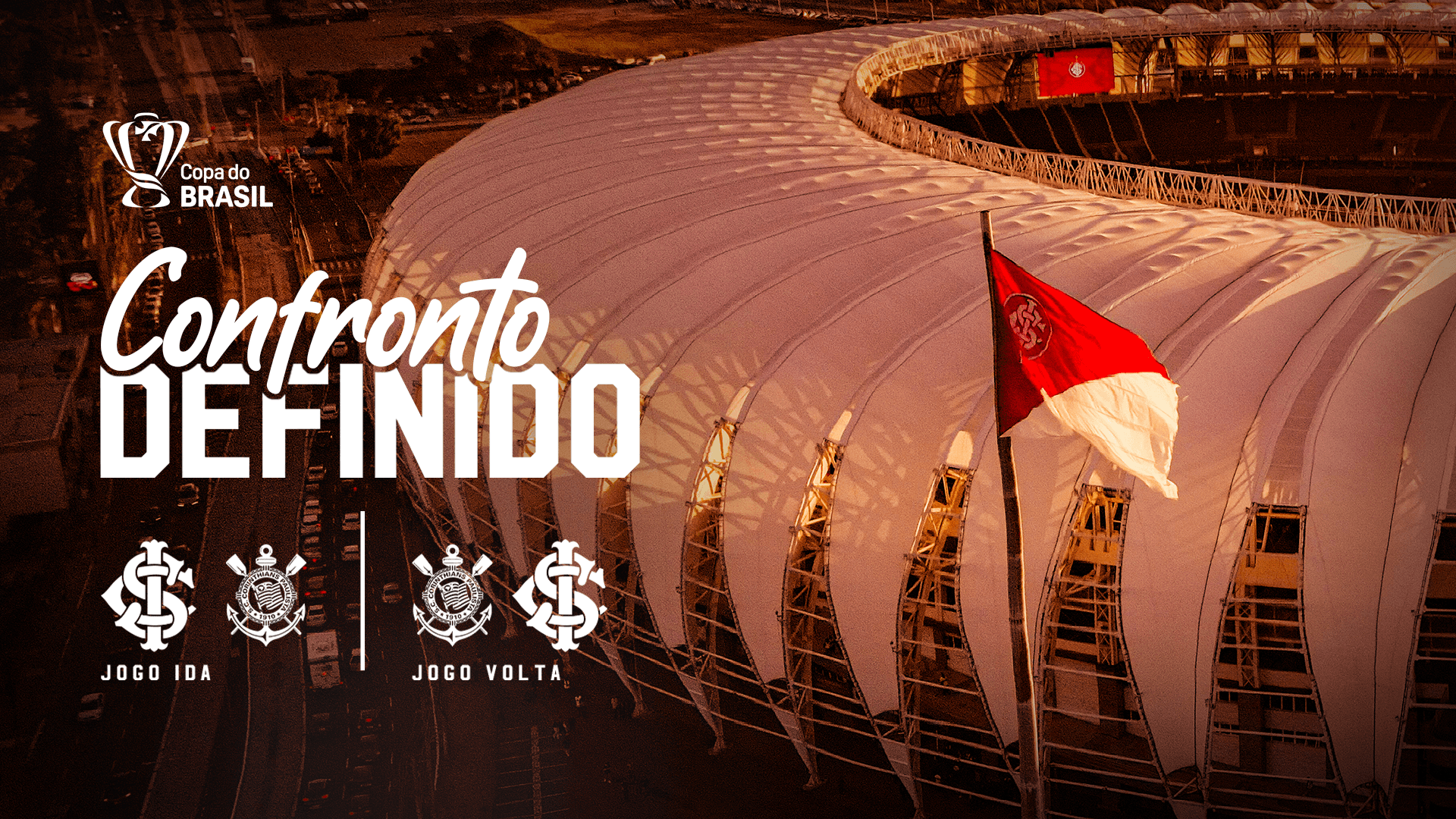 Corinthians será o adversário colorado nas oitavas de final da Copa do Brasil
