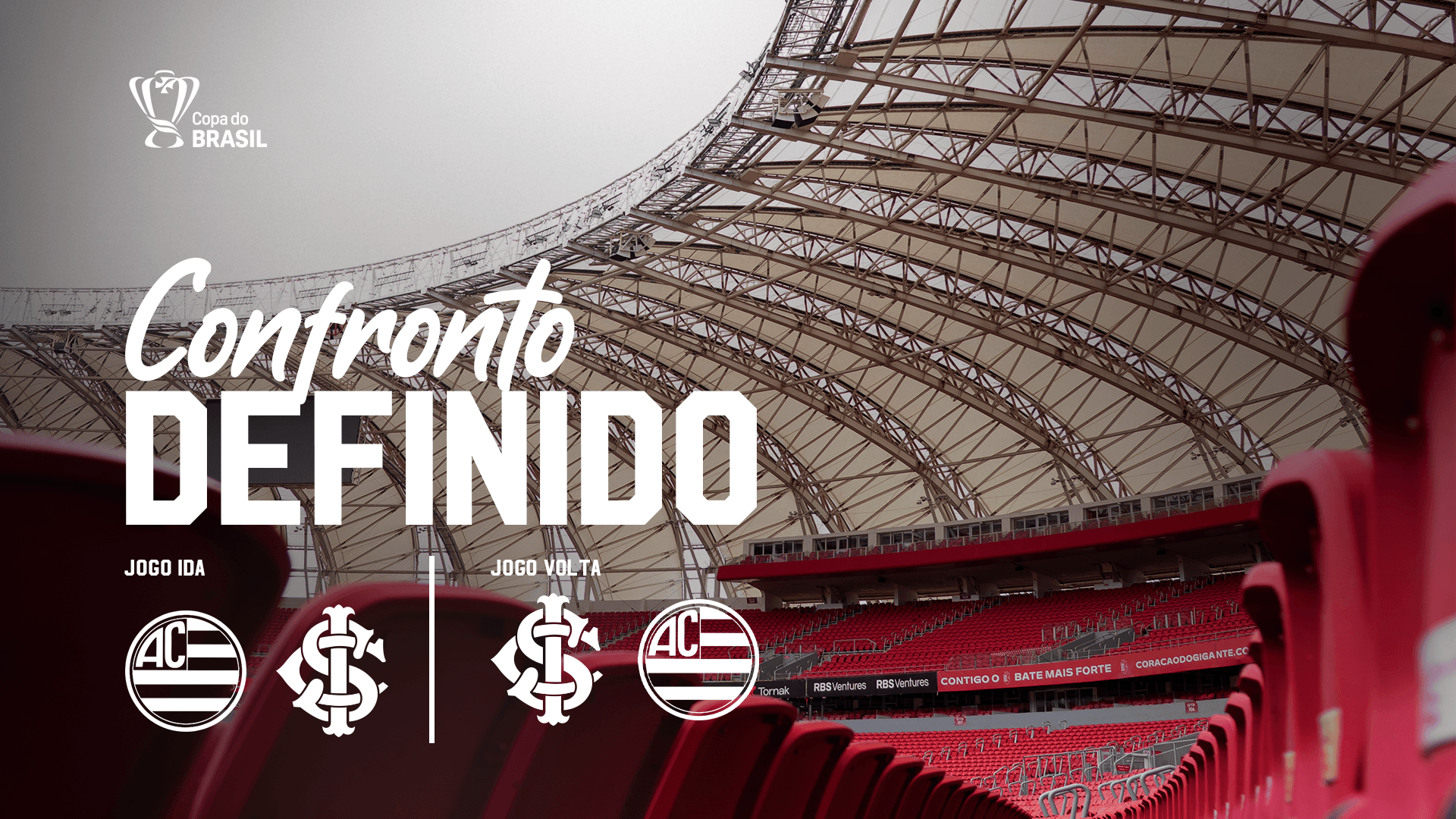 Inter enfrenta o Athletic-MG na quinta fase da Copa do Brasil