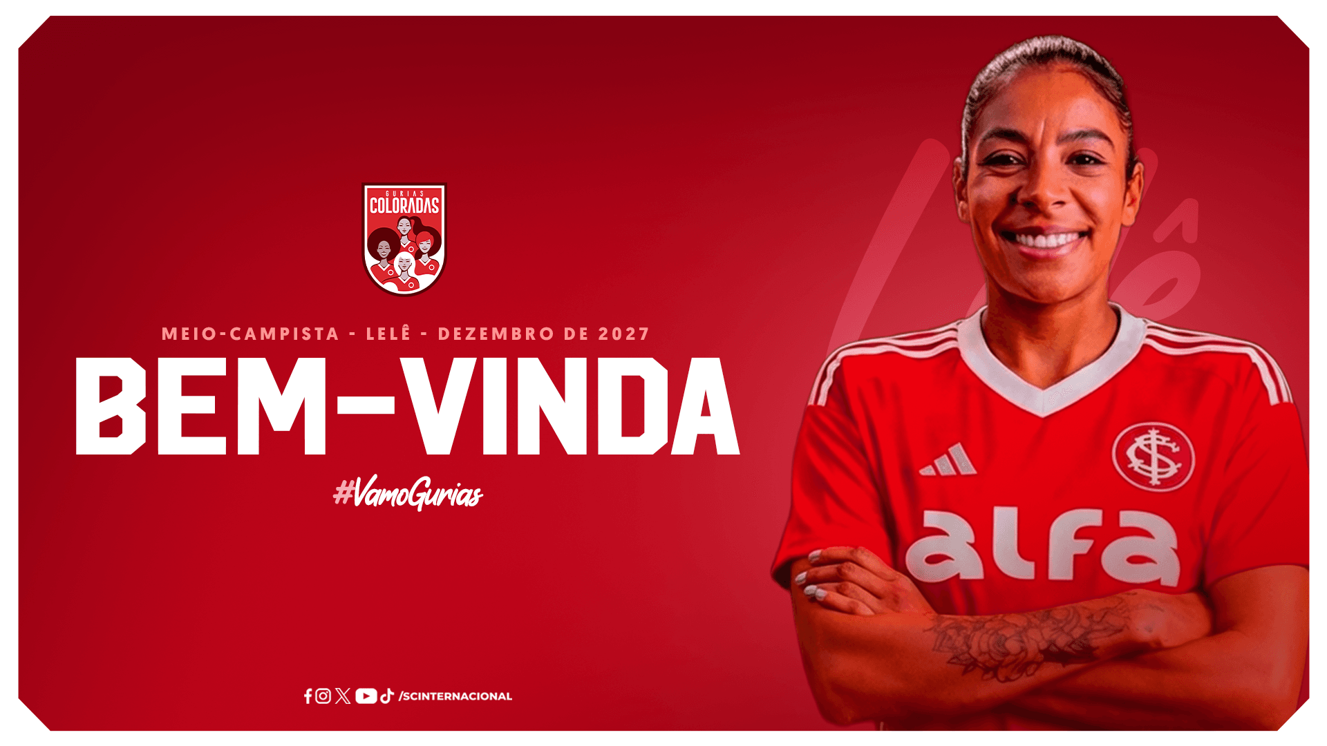 Lelê é a nova volante do Internacional