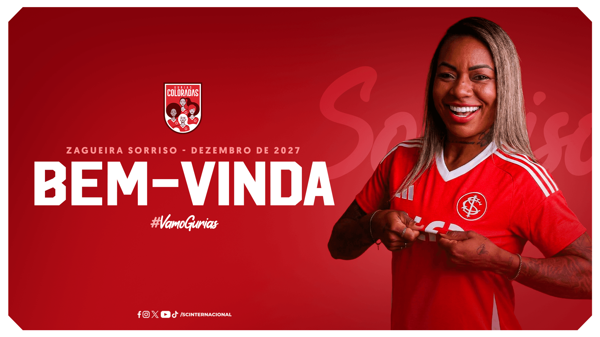 Gurias Coloradas anunciam o retorno da zagueira Sorriso