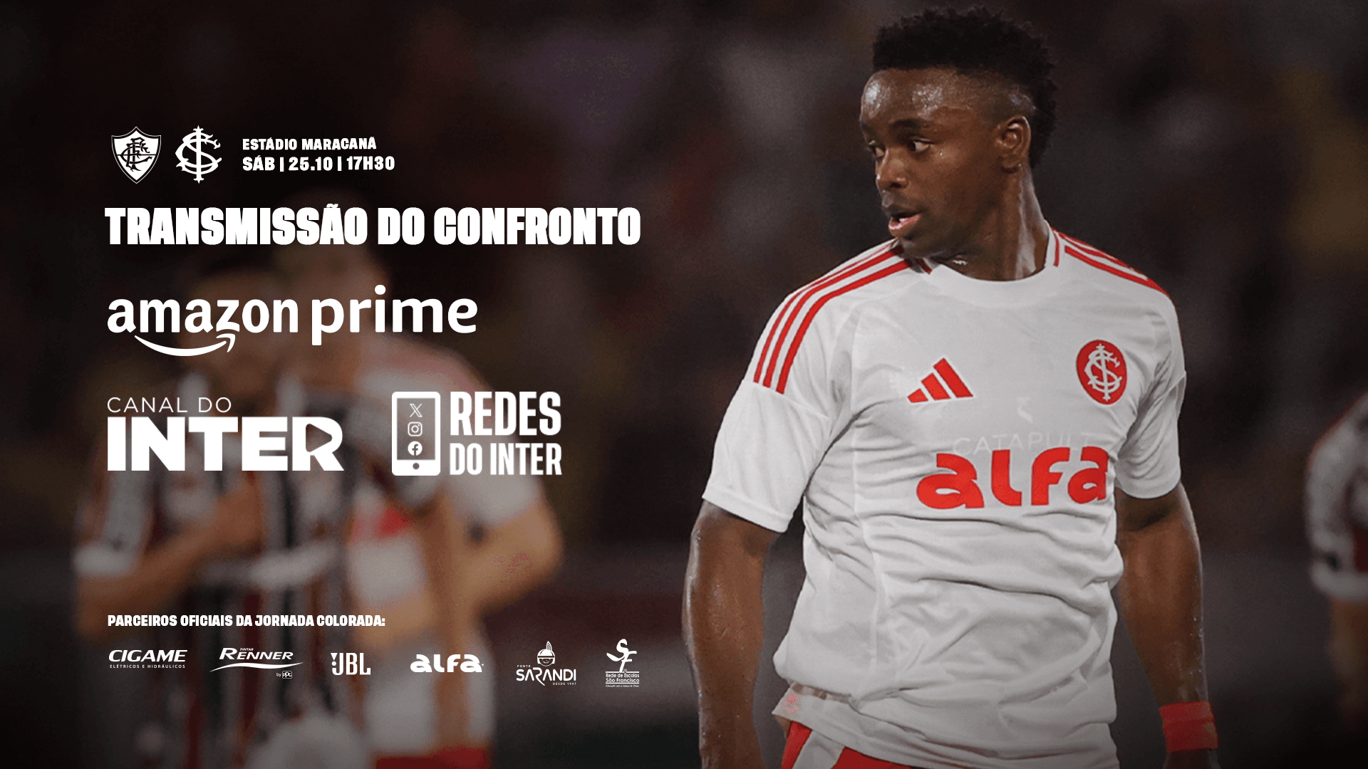 Amazon Prime transmite duelo do Inter contra o Fluminense