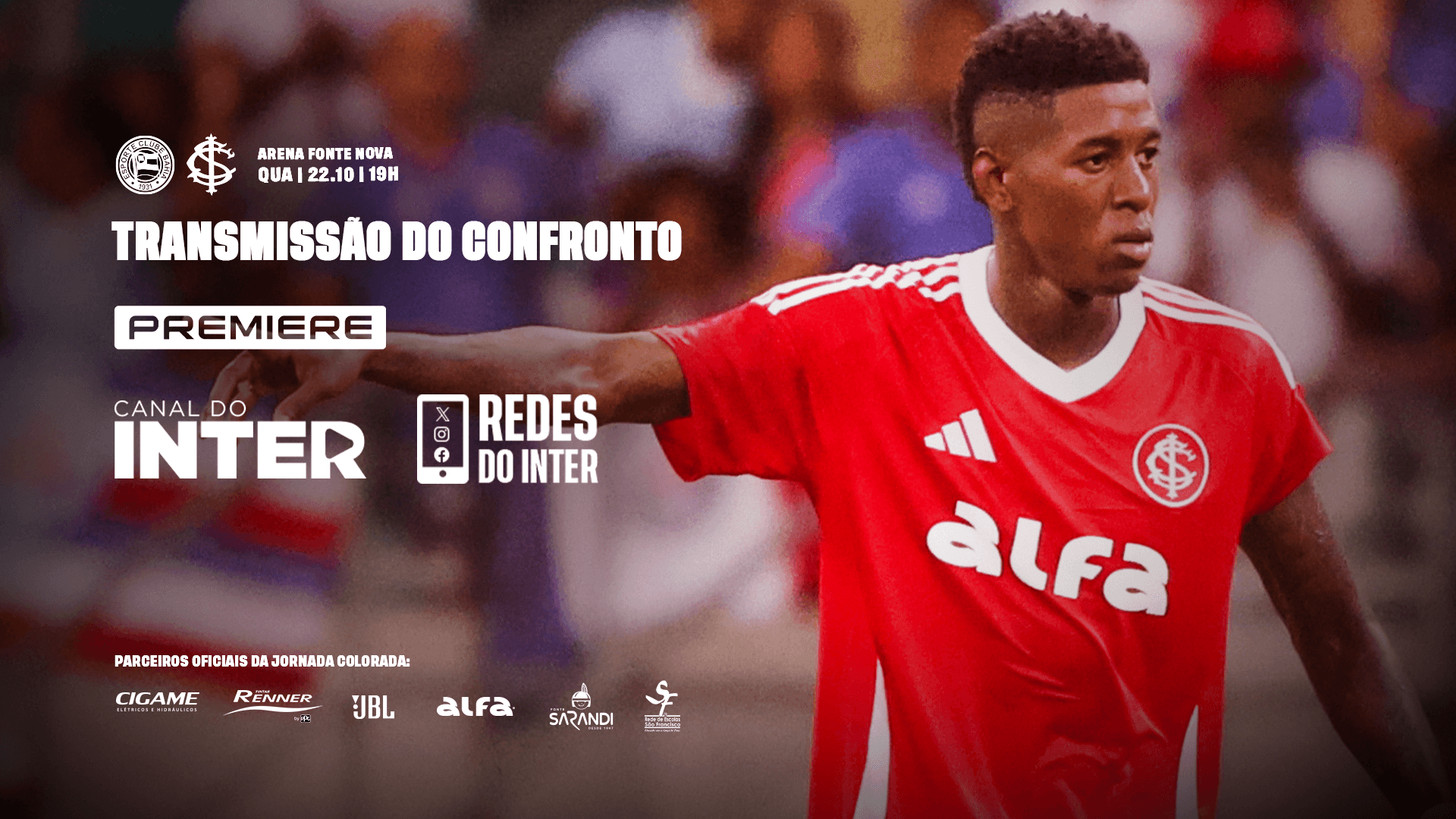 Premiere transmite o duelo do Inter contra o Bahia