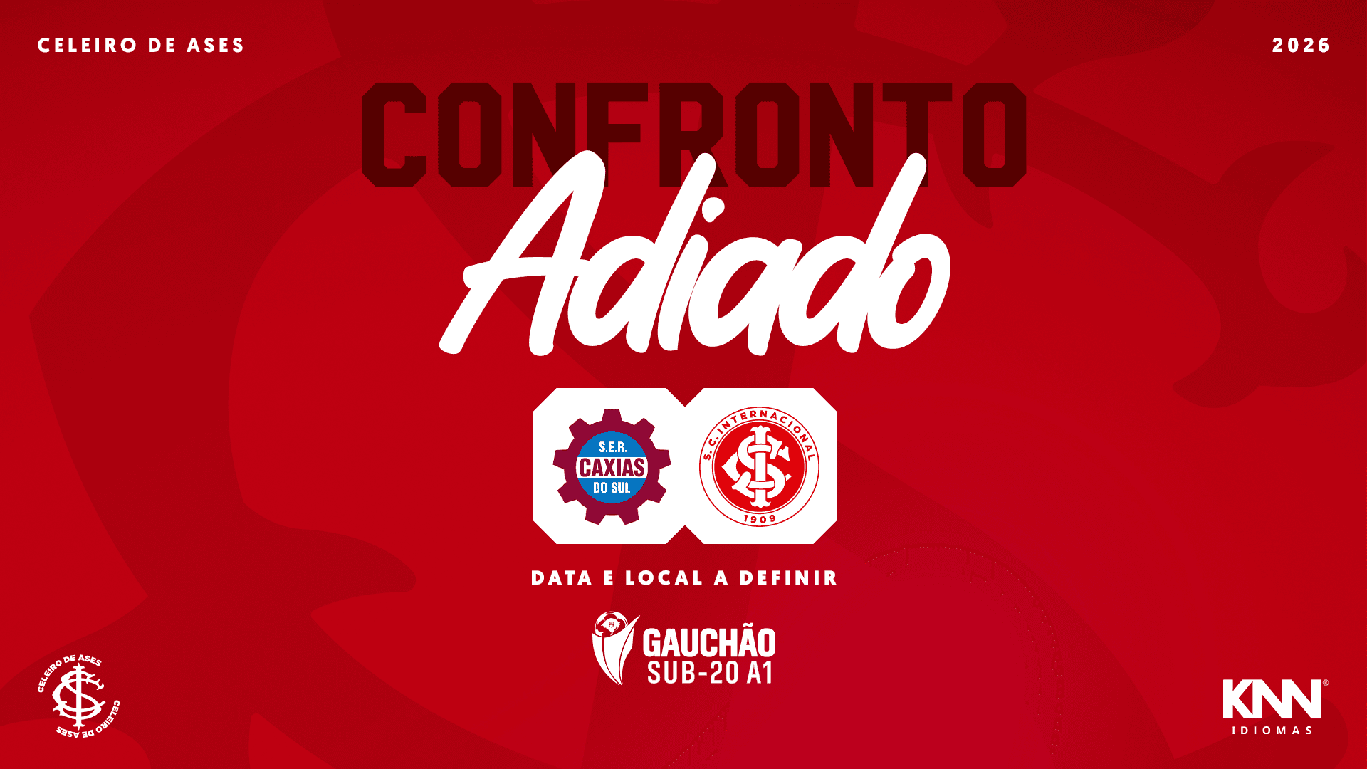 Federação Gaúcha informa adiamento da estreia do Sub-20 Colorado no Estadual