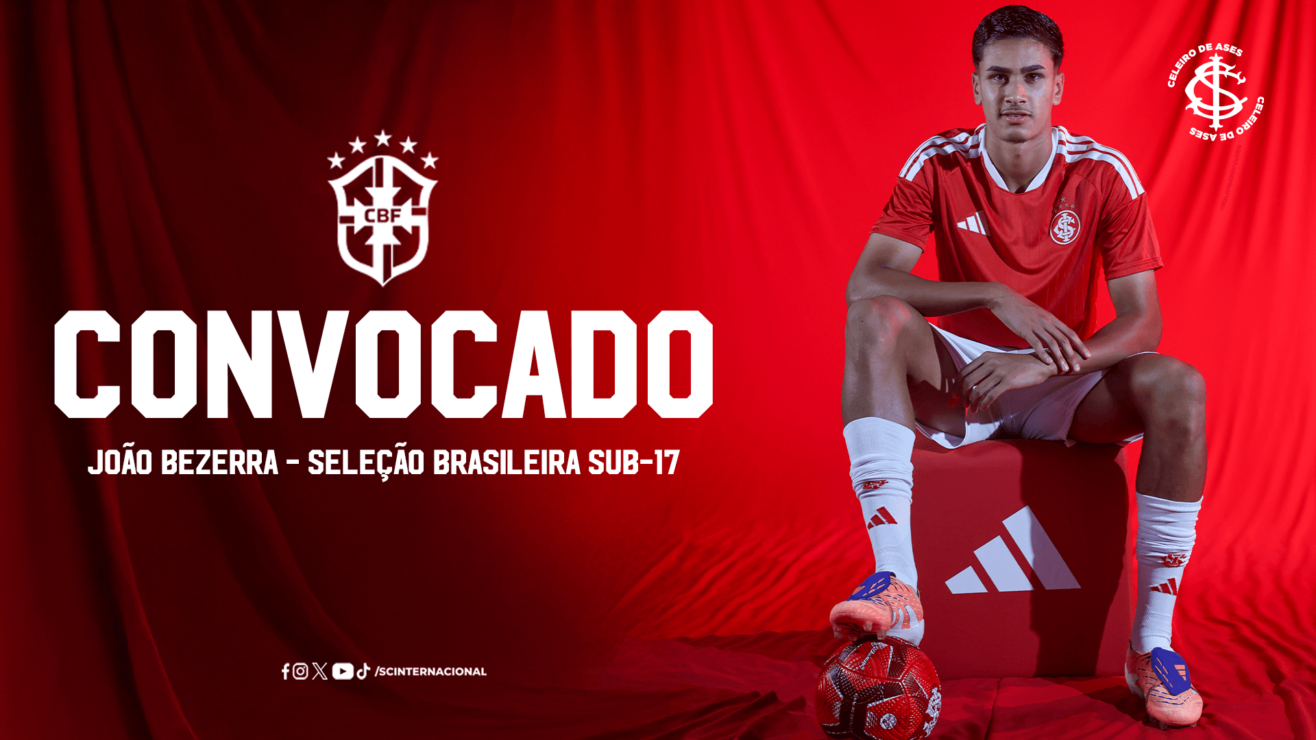 João Bezerra é convocado para a Seleção Brasileira Sub-17