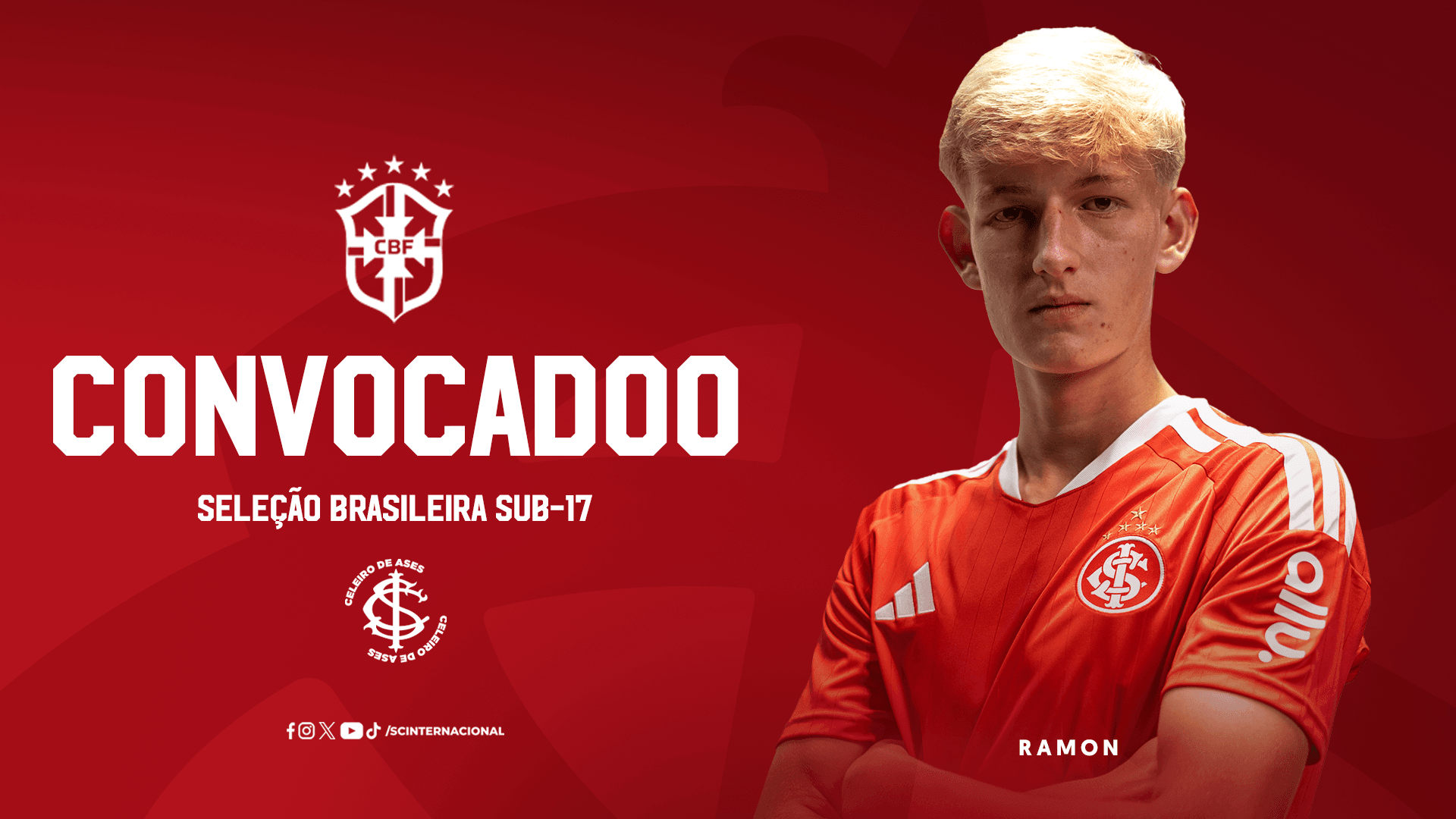 Ramon é convocado para a Seleção Brasileira Sub-17