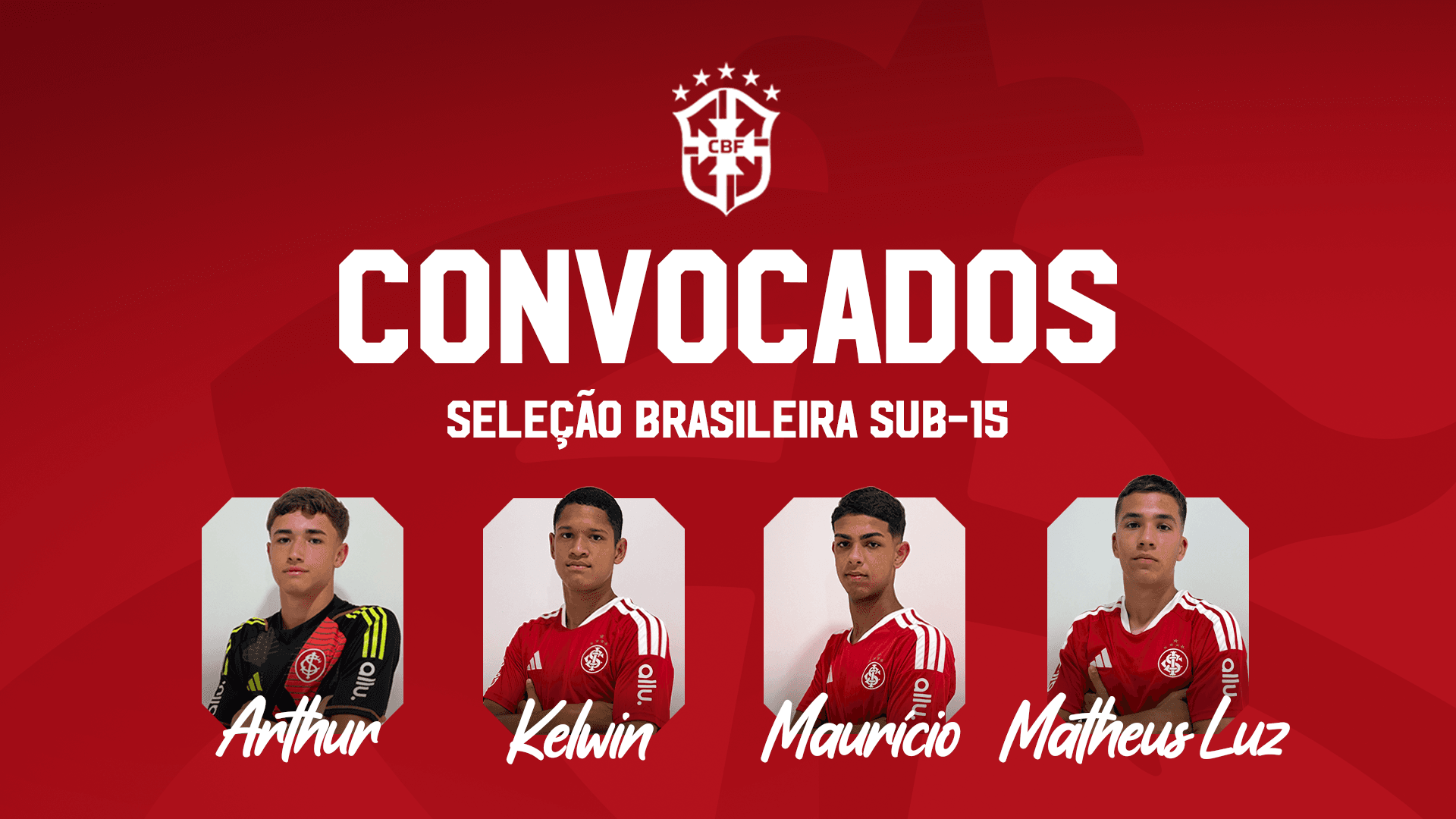 Quatro atletas do Celeiro de Ases são convocados para a Seleção Brasileira Sub-15