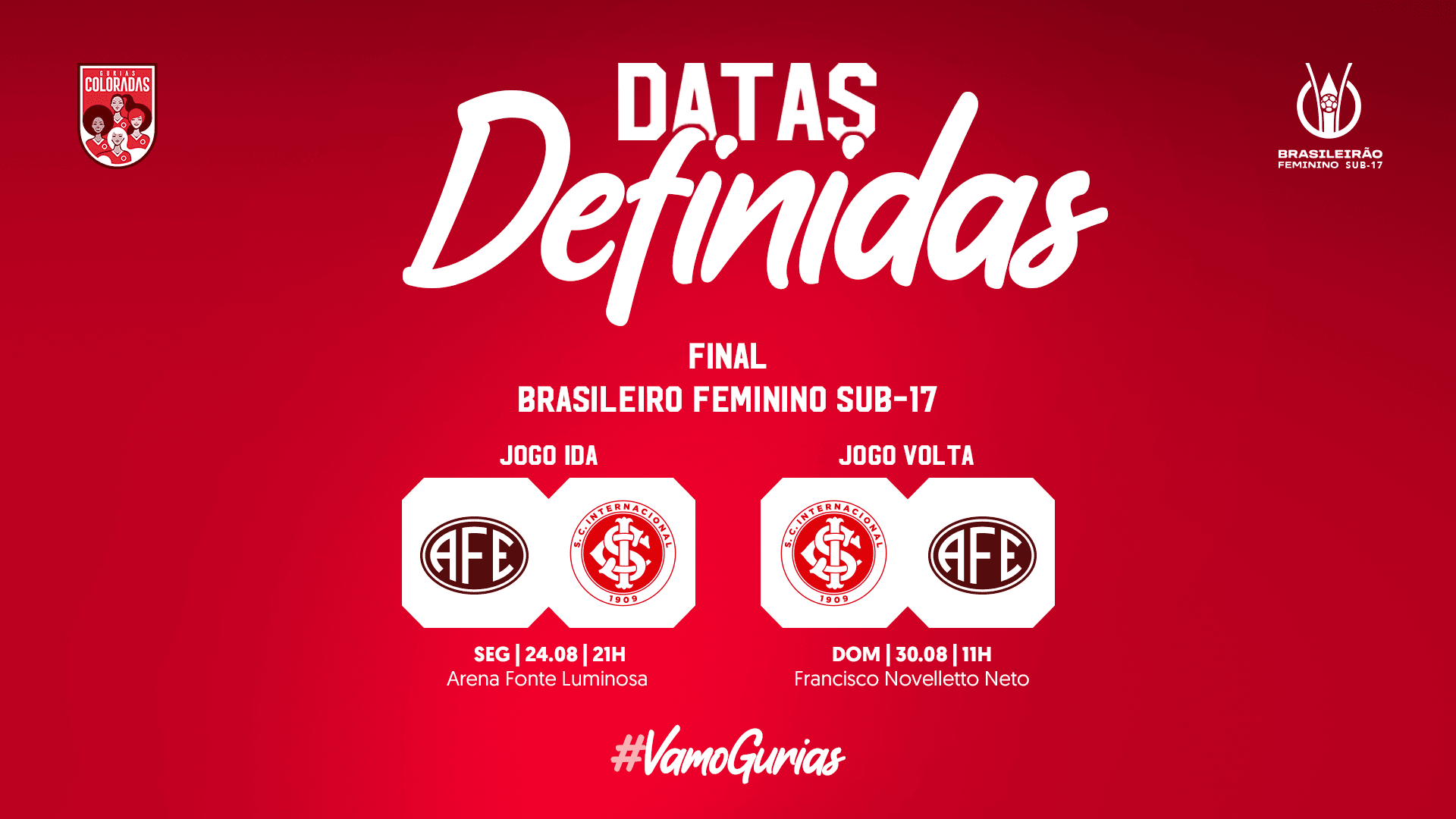 Definidas as datas da final do Brasileirão Feminino Sub-17