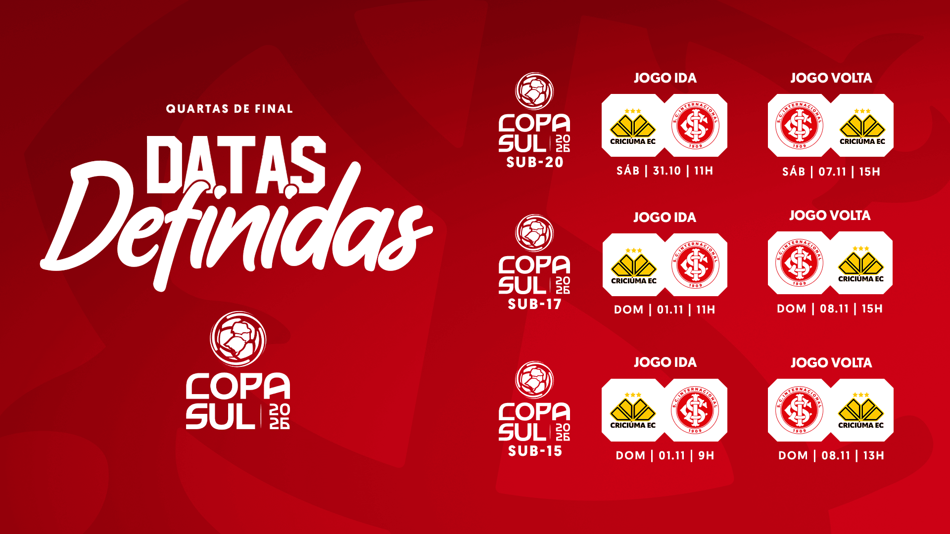 Celeiro conhece datas das quartas de final da Copa Sul