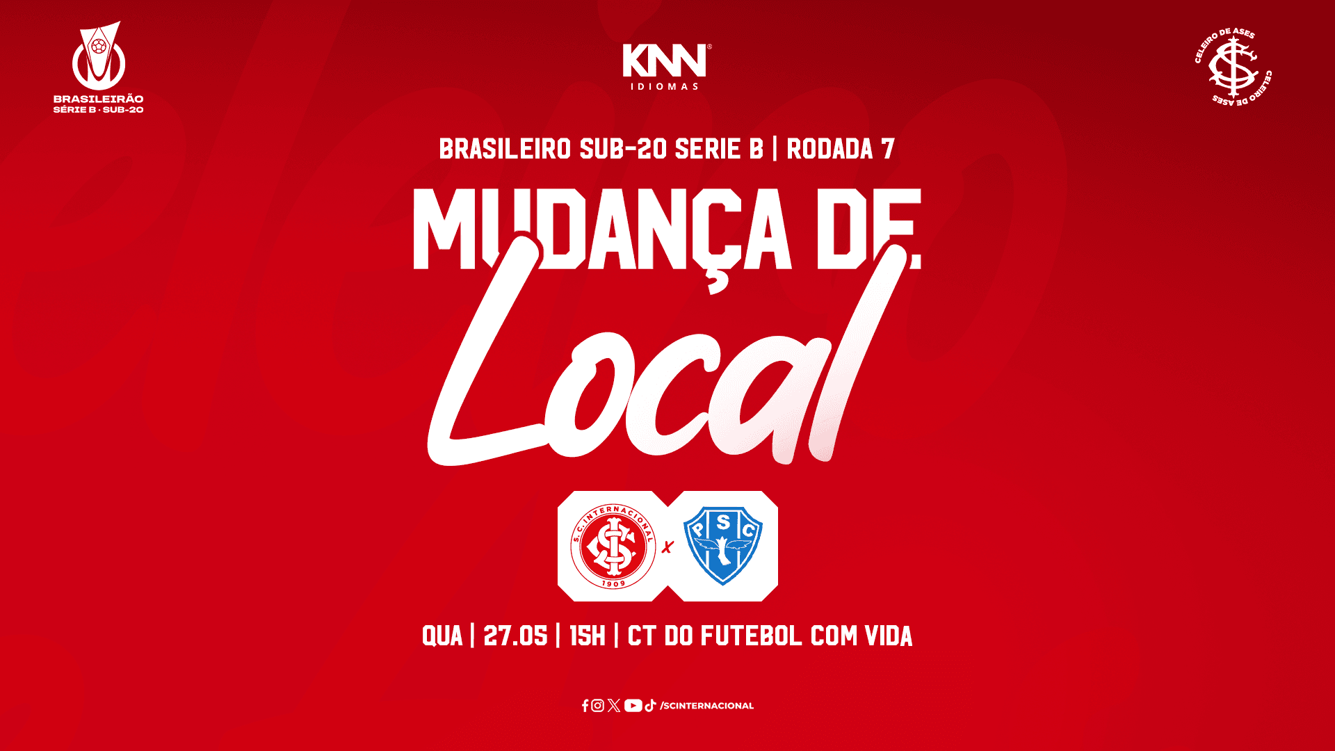 Celeiro jogará a última rodada do Brasileiro Sub-20 Série B no CT do Futebol Com Vida