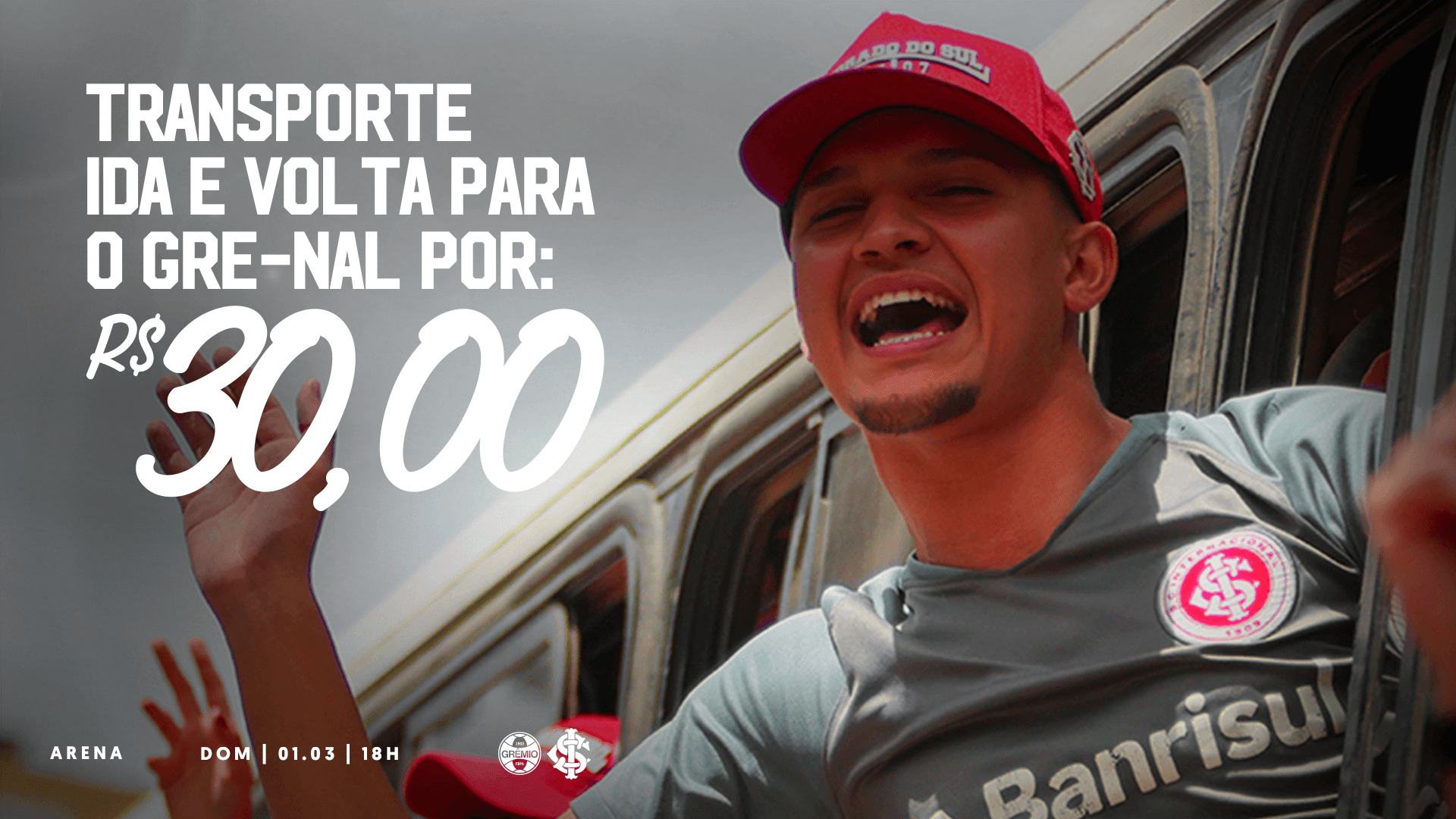 Informações sobre o comboio de ida e volta para o Gre-Nal 450