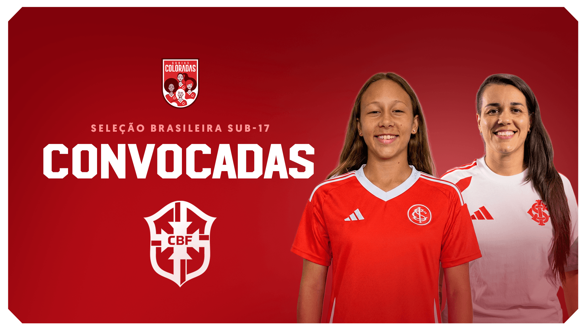 A lateral-esquerda Isadora Rech e a fisioterapeuta Lívia Rodrigues são convocadas para o Sul-Americano Sub-17