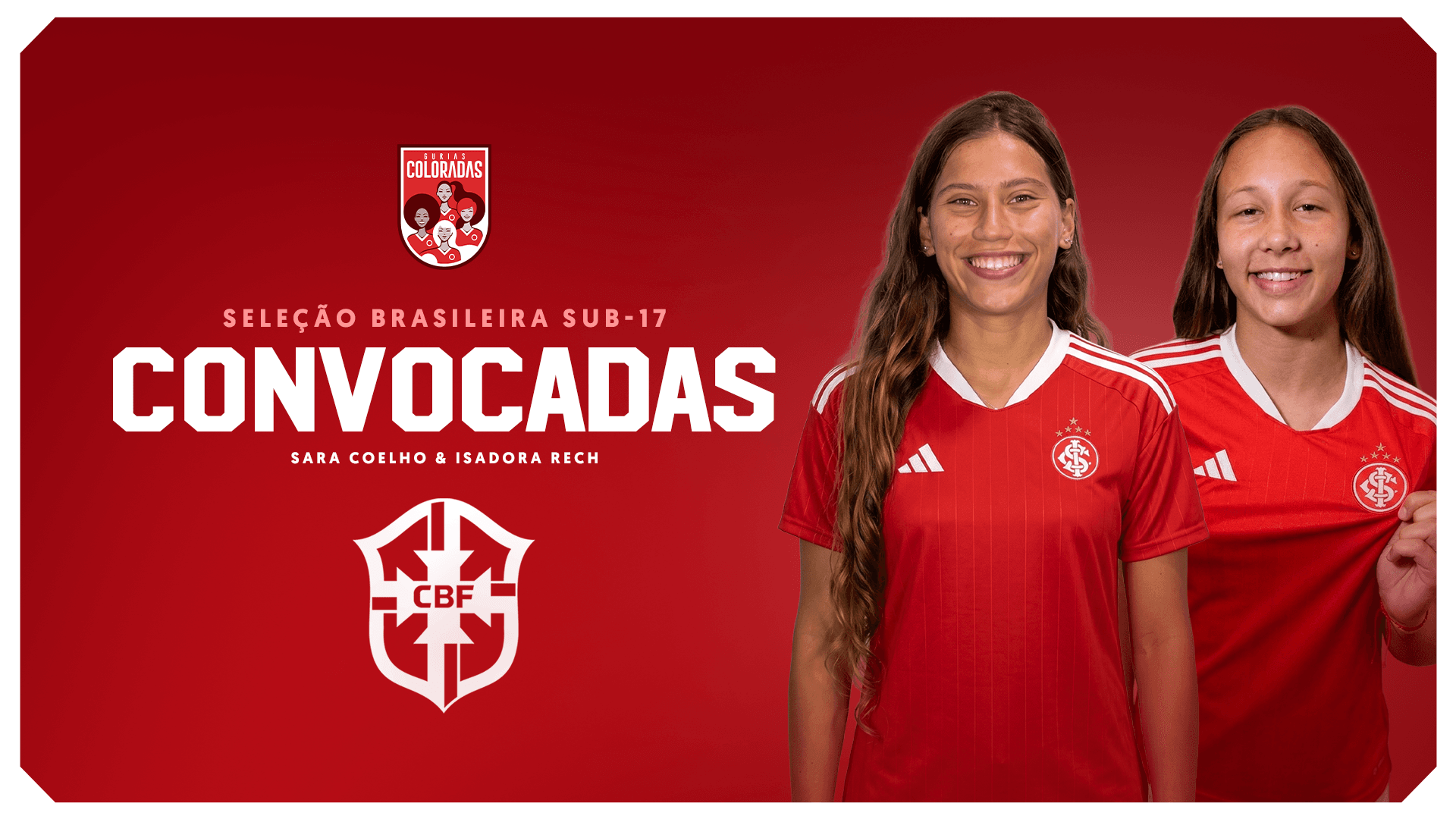 Duas Gurias Coloradas são convocadas para preparação visando o Mundial Sub-17