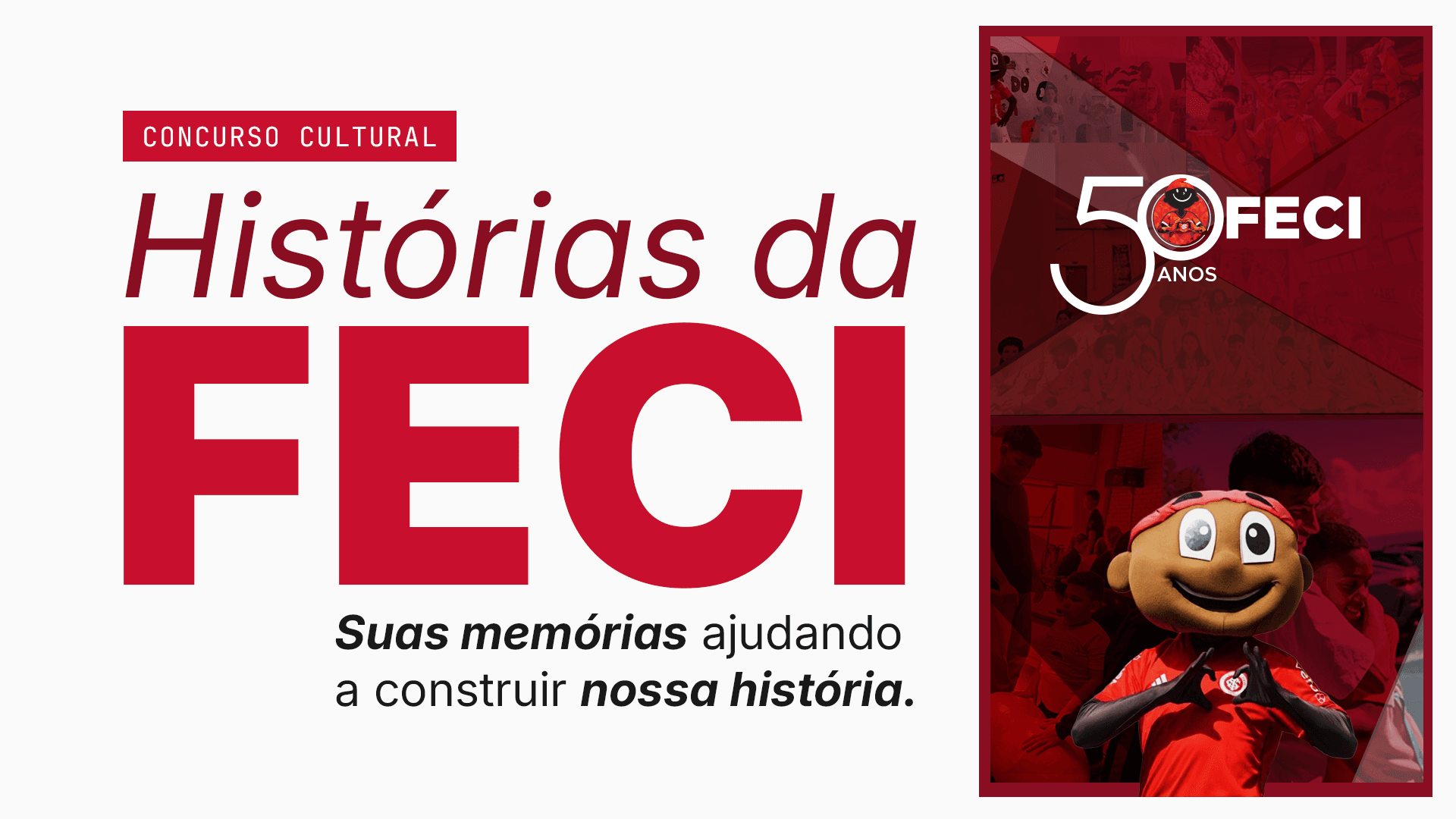 FECI lança I Concurso de Histórias em comemoração aos 50 anos da Fundação