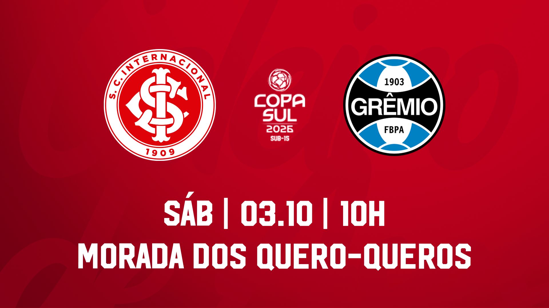 Serviço de Jogo: Internacional x Grêmio - Copa Sul Sub-15