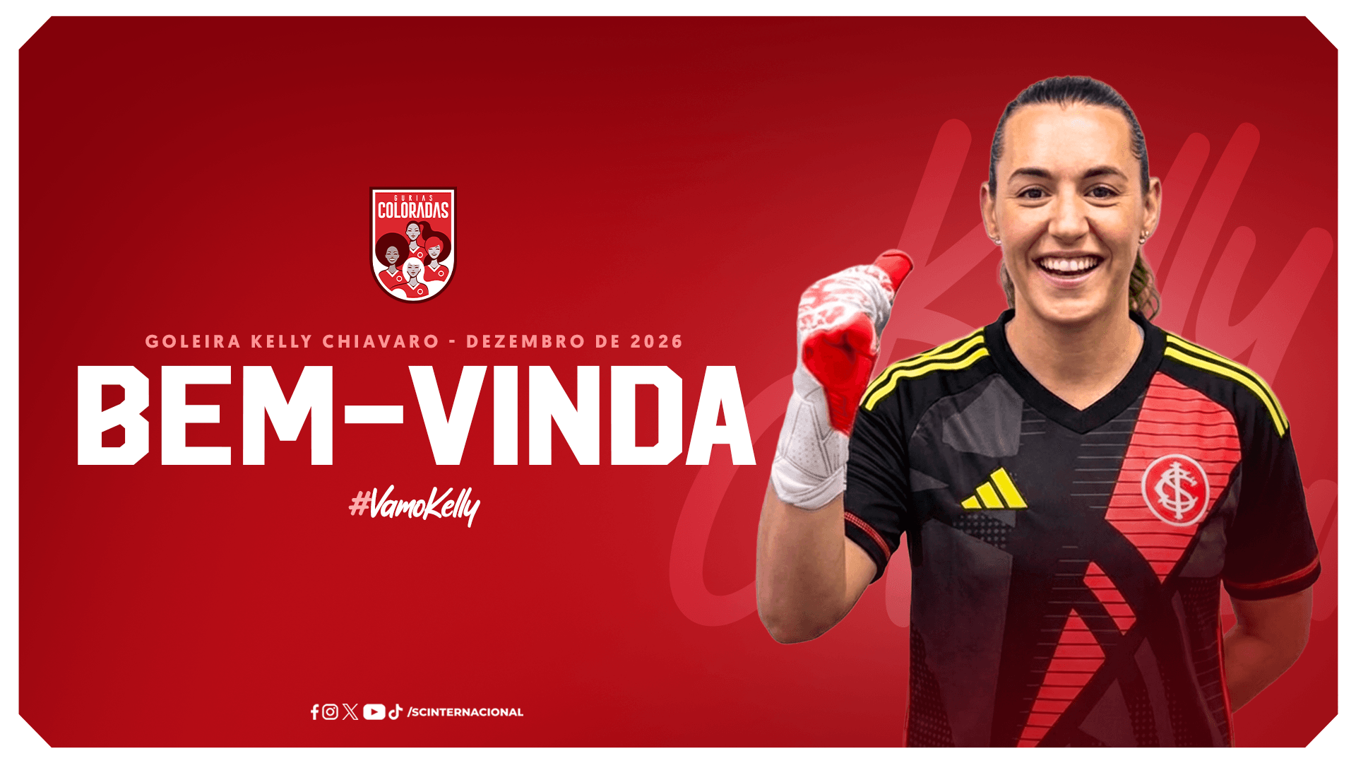 Goleira Kelly Chiavaro é o novo reforço das Gurias Coloradas
