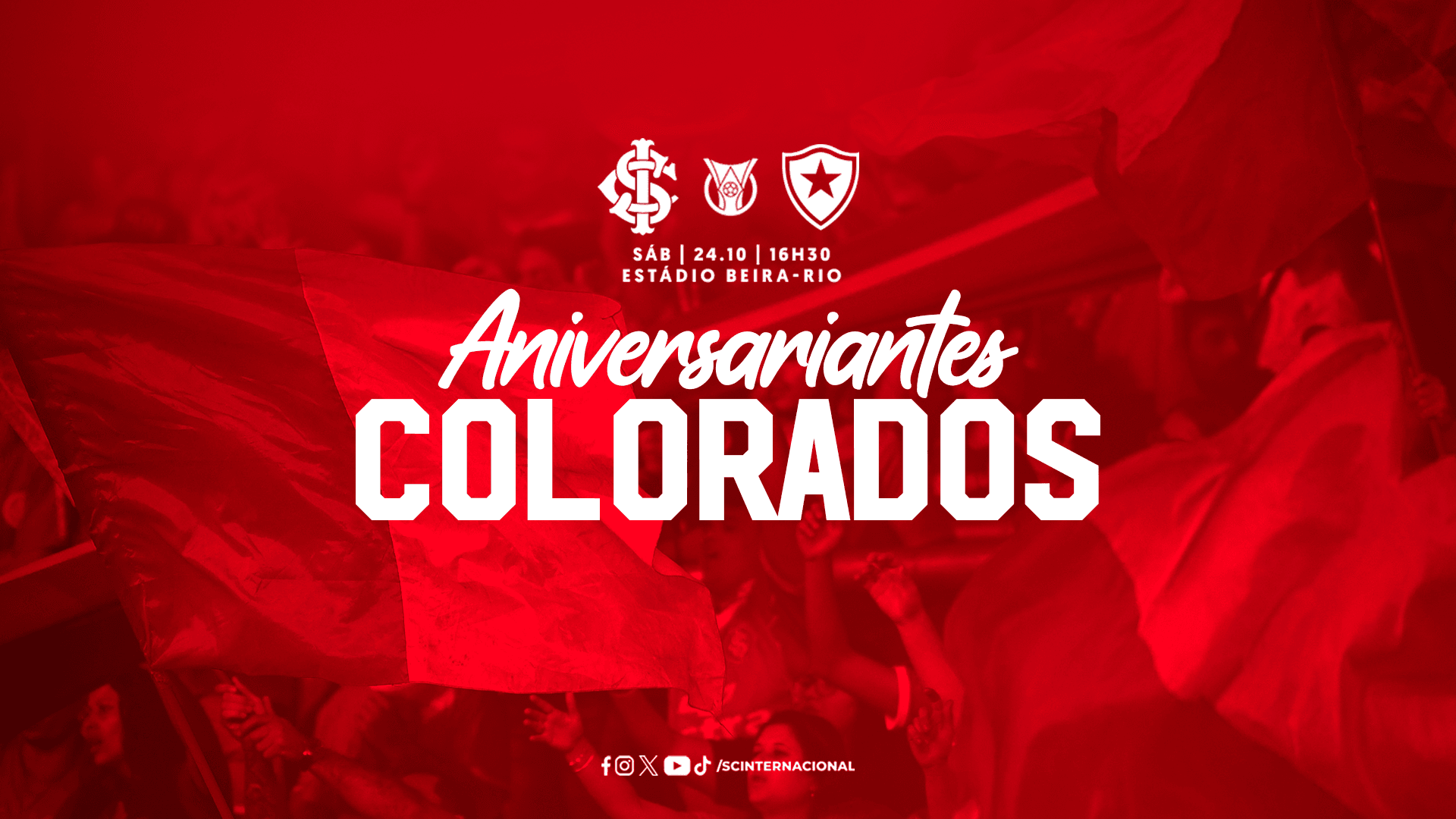 Aniversariantes Colorados no duelo contra o Botafogo

