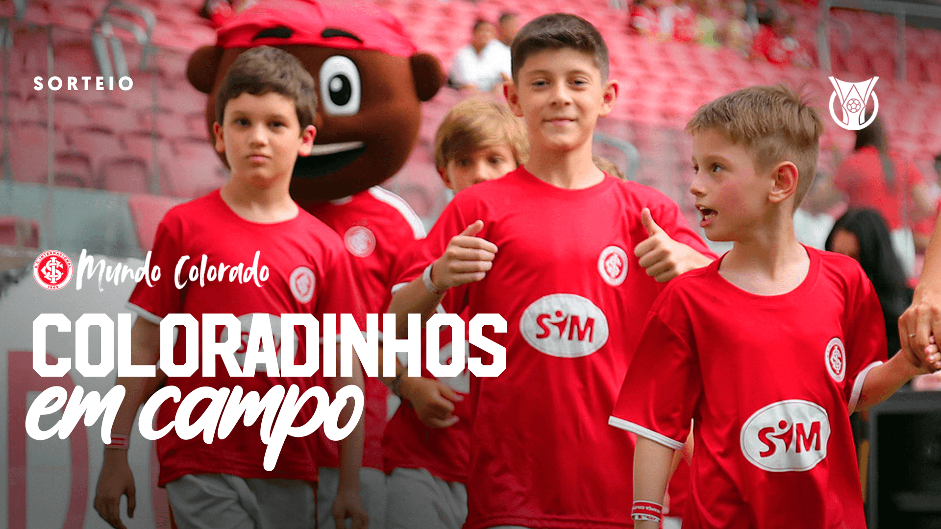 Cinco sócios(as) coloradinhos(as) serão sorteados(as) para entrar em campo no Brasileirão