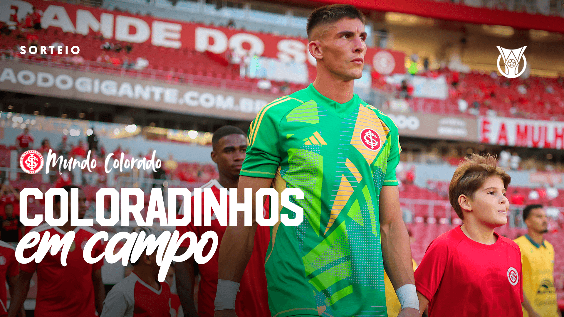 Cinco sócios(as) coloradinhos(as) serão sorteados(as) para entrar em campo no Brasileirão