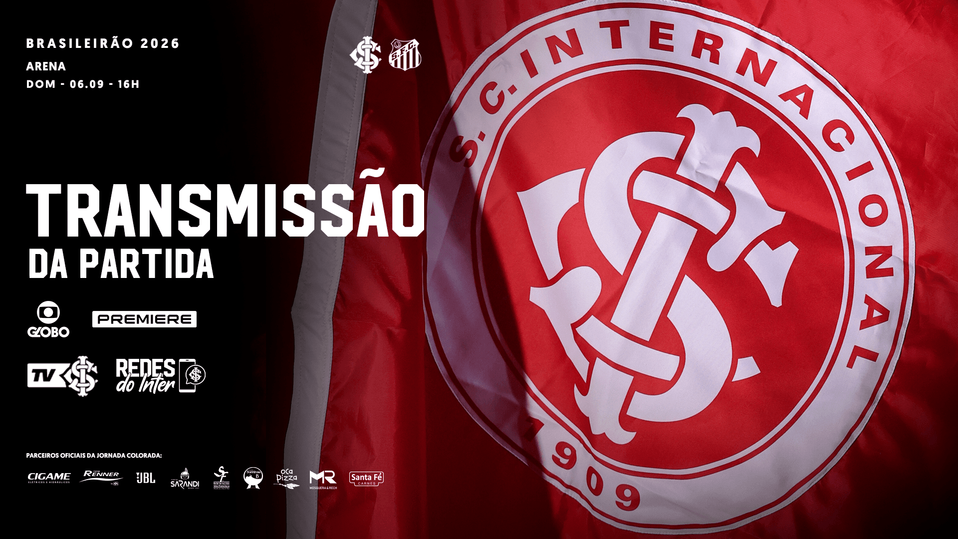 Saiba onde assistir Inter x Santos pelo Brasileirão