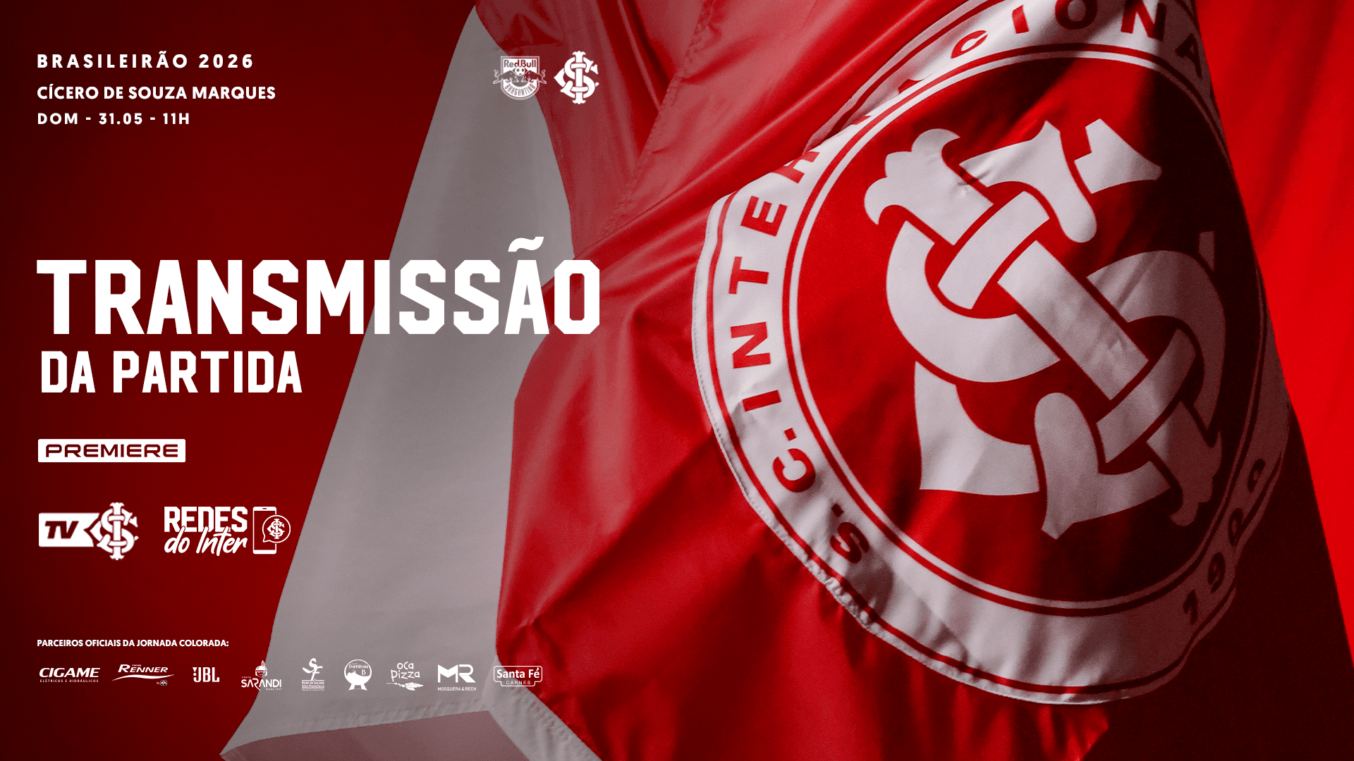 Saiba onde assistir ao jogo do Inter contra o RB Bragantino