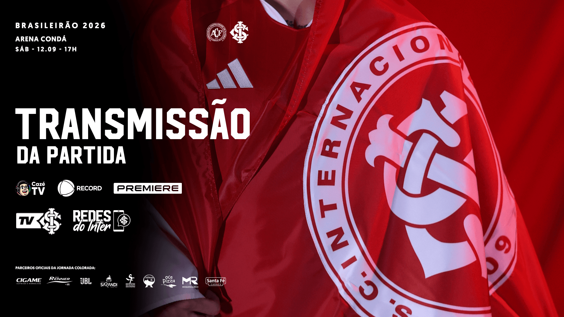 Premiere, Record e Cazé TV transmitem o duelo contra a Chapecoense