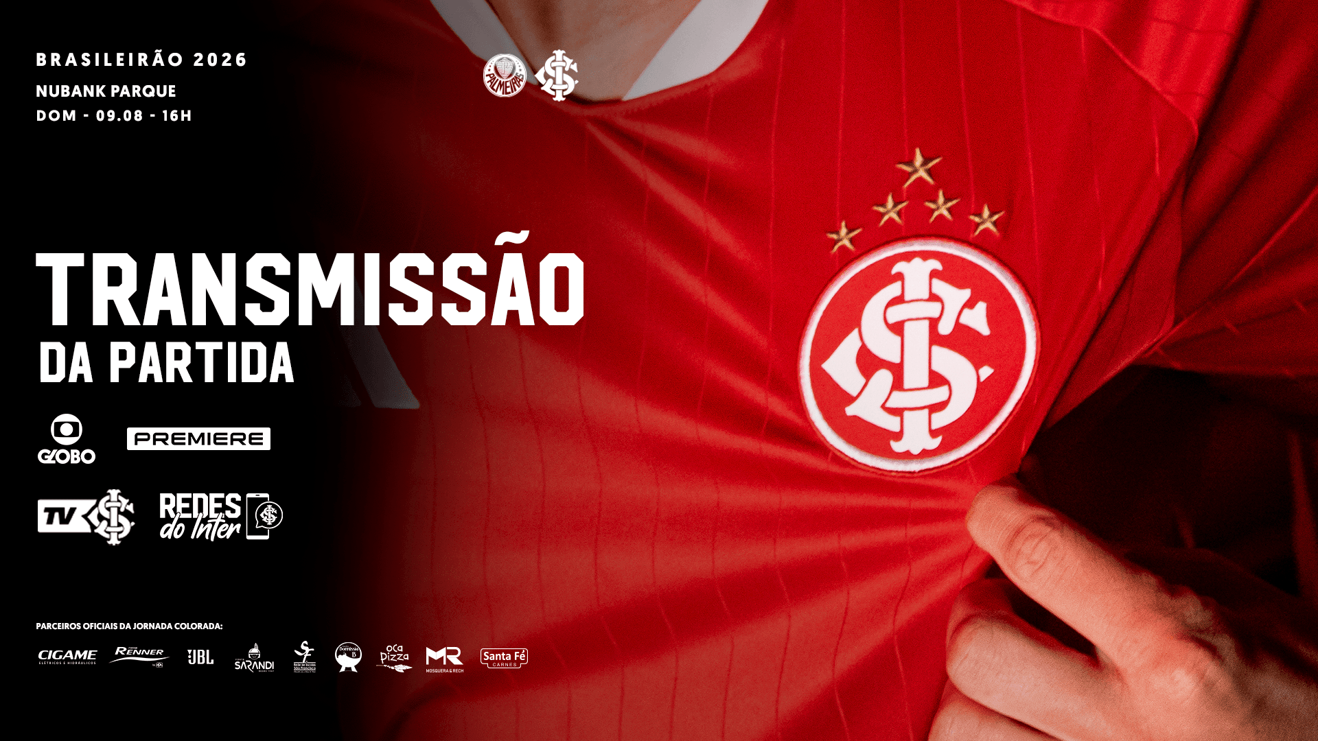 Saiba onde assistir ao confronto entre Palmeiras e Inter