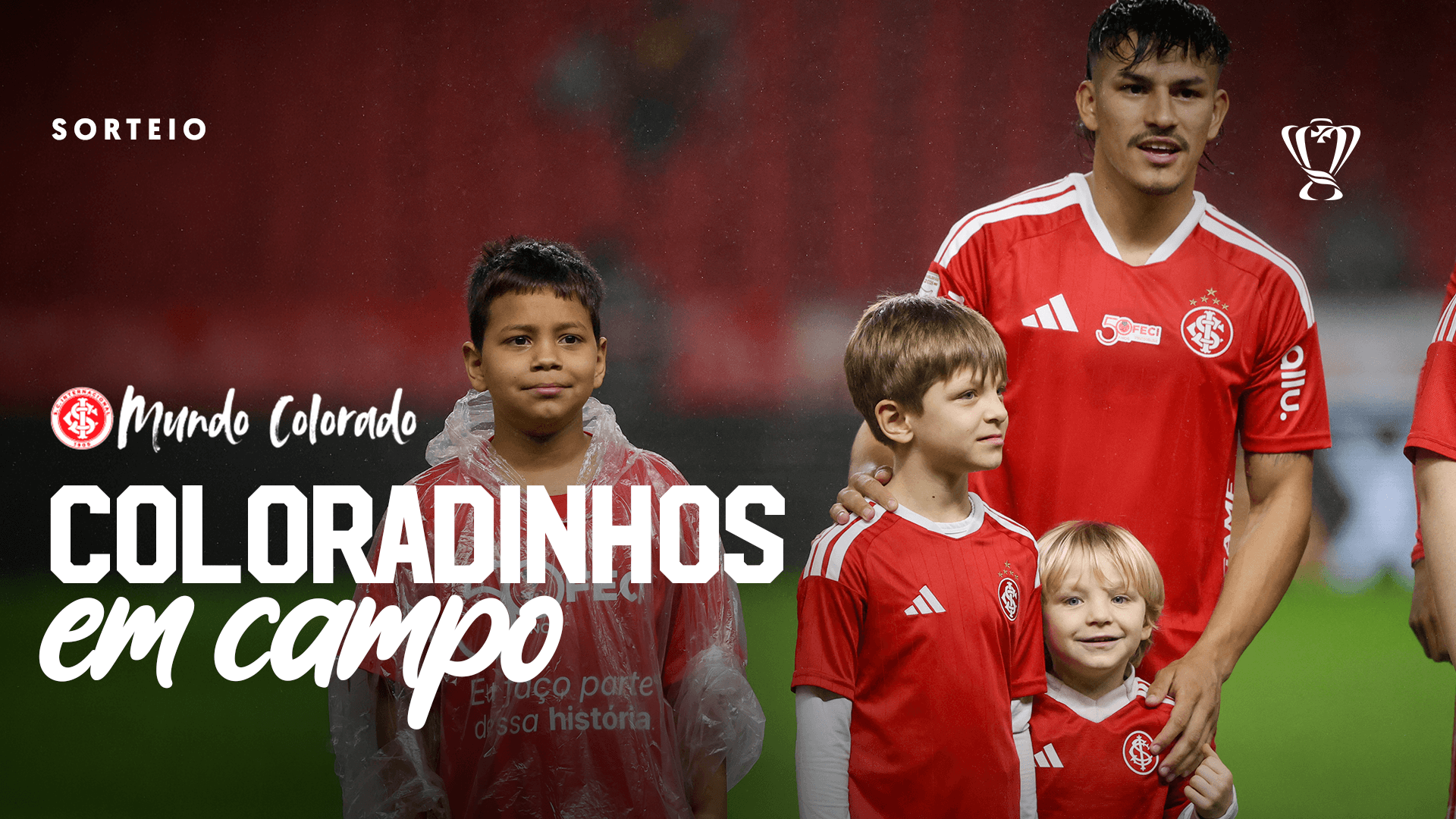 Cinco sócios(as) coloradinhos(as) serão sorteados(as) para entrar em campo no duelo contra o Corinthians