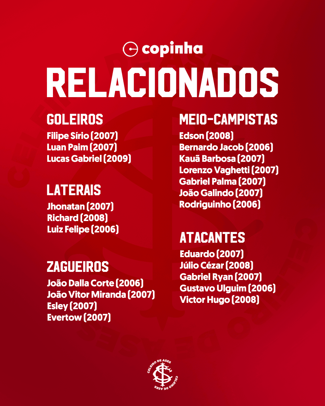 Celeiro de Ases desembarca em São Paulo para disputa da Copinha