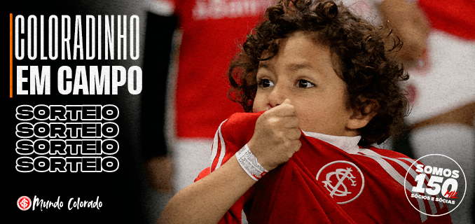 Cinco sócios(as) coloradinhos(as) serão sorteados(as) para entrar em campo no du...