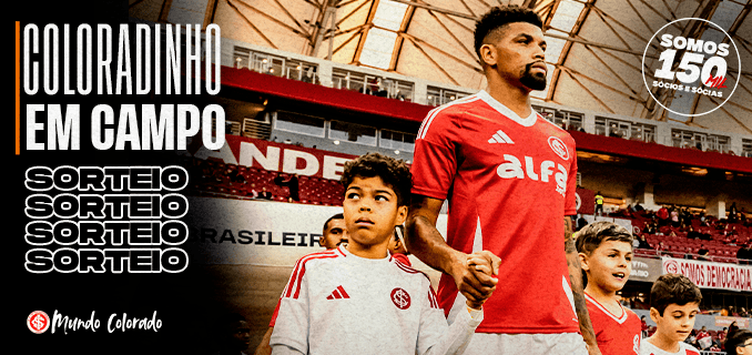 Cinco sócios(as) coloradinhos(as) serão sorteados(as) para entrar em campo contr...