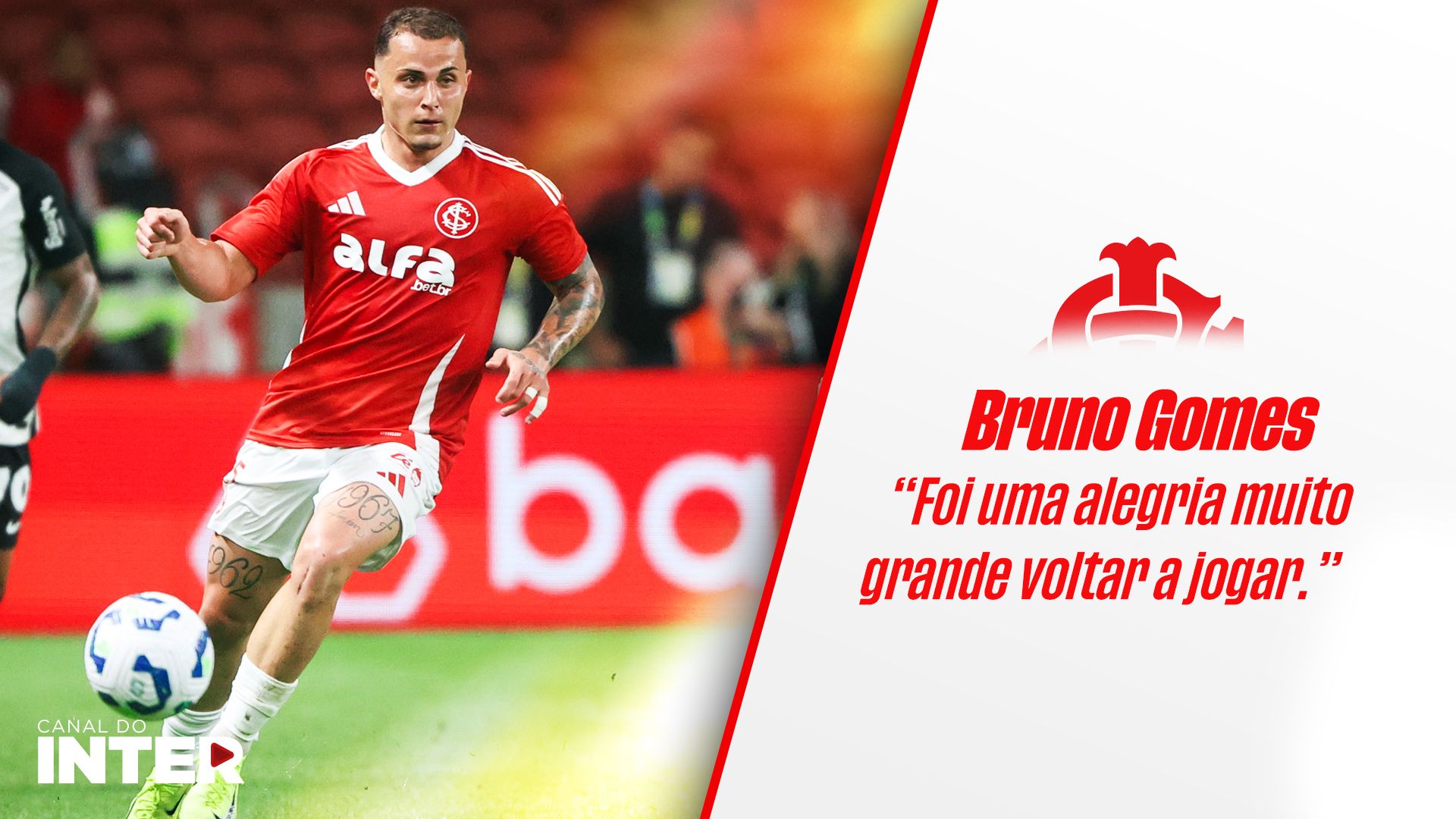 Bruno Gomes fala sobre sua recuperação após ficar 8 meses afastado dos gramados