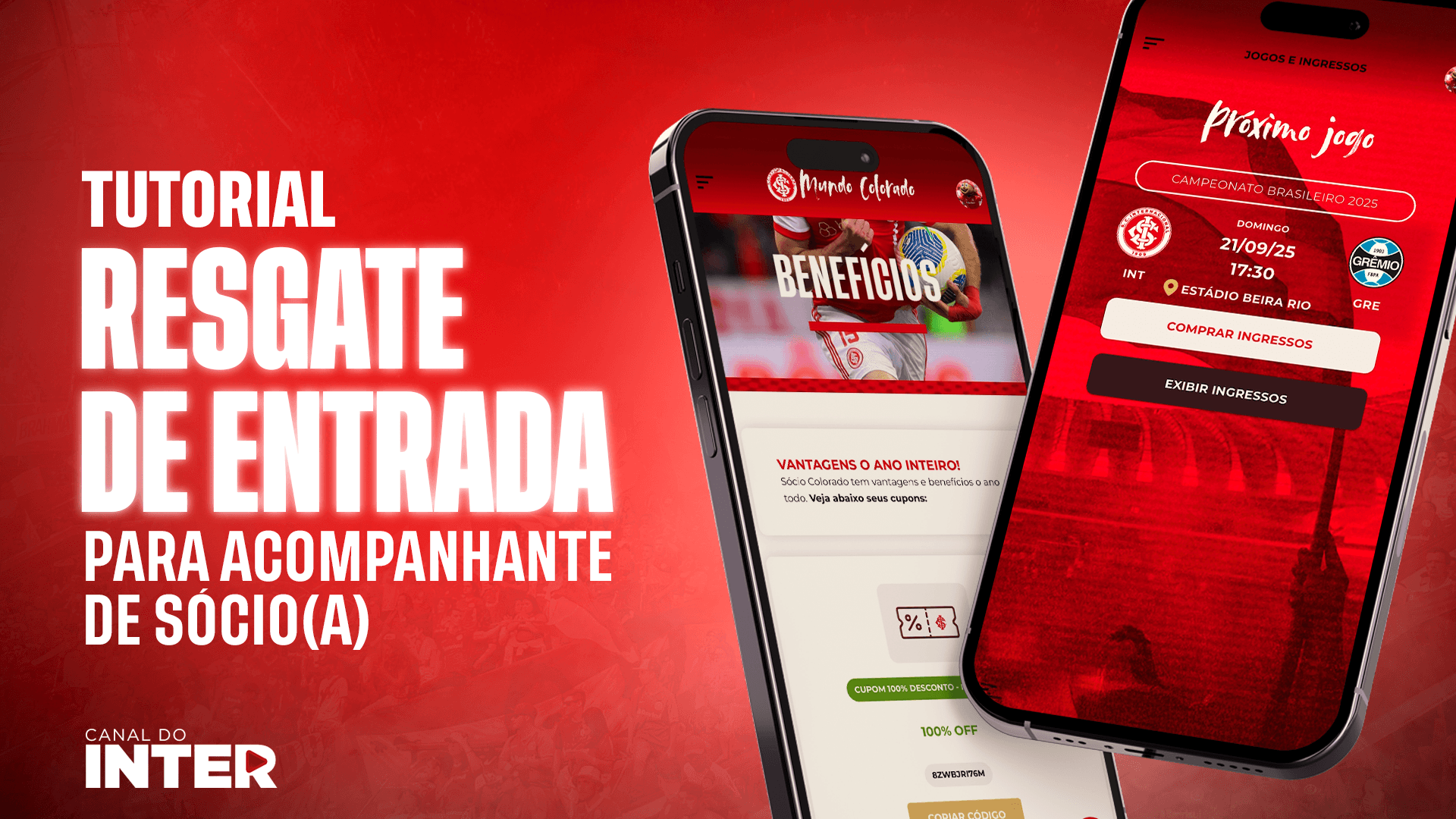 Tutorial para resgate da entrada gratuita de acompanhante para o Gre-Nal 448