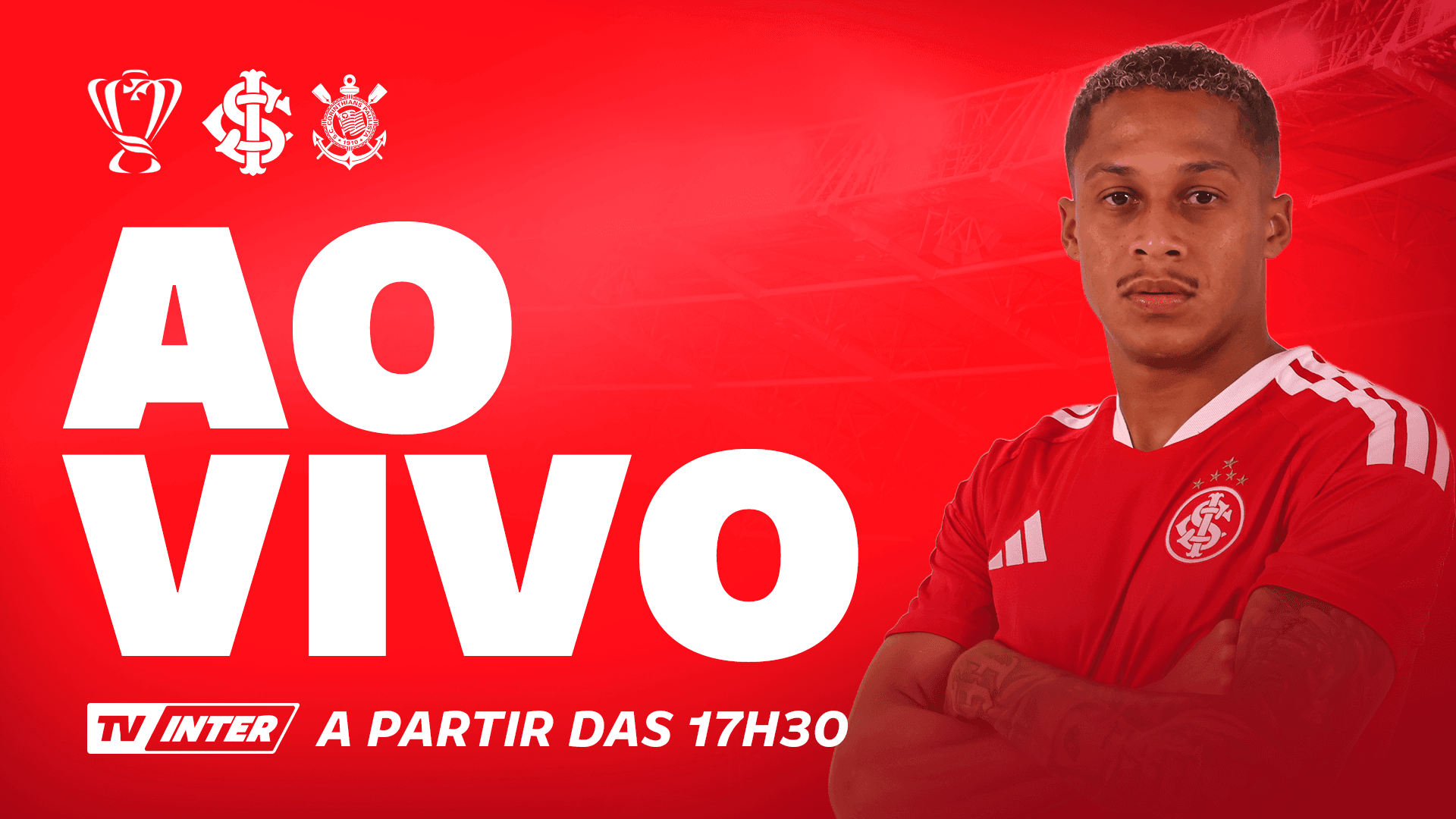 TV Inter transmite ao vivo Internacional x Corinthians com conteúdo exclusivo