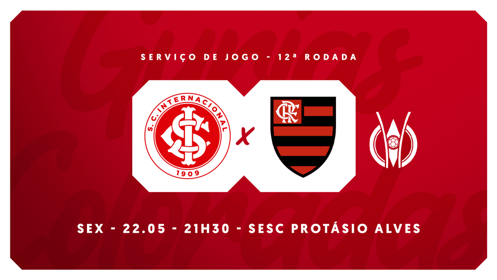 Serviço de Jogo: Gurias Coloradas x Flamengo | Brasileirão Feminino 2026
