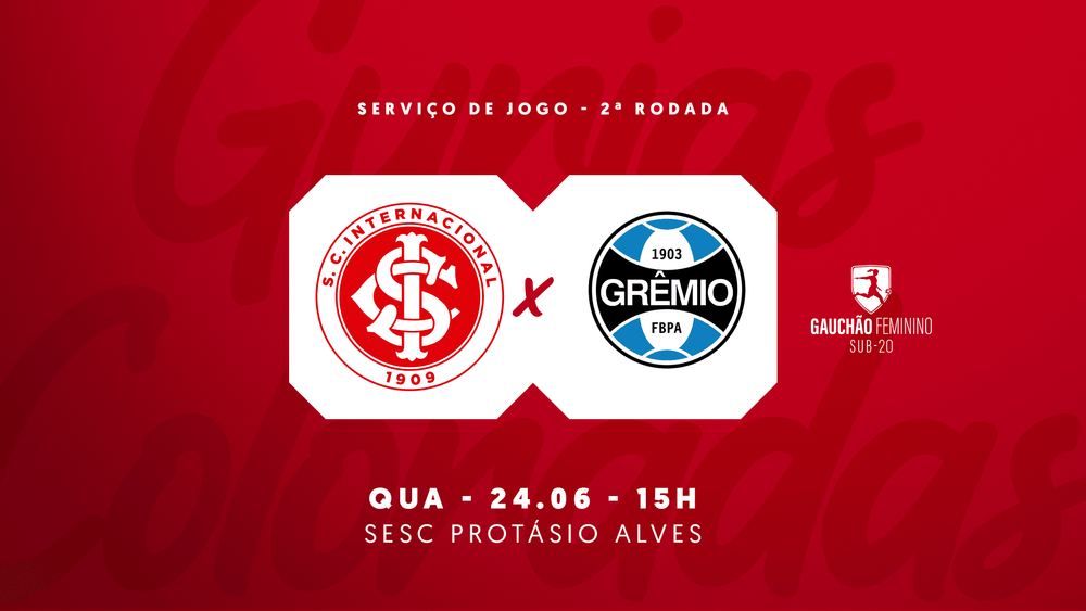 Serviço de Jogo: Internacional x Grêmio - Gauchão Feminino Sub-20 2026