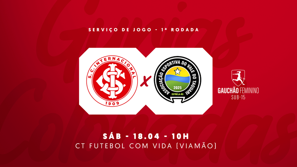 Serviço de Jogo: Inter x AEVT - Gauchão Feminino Sub-15