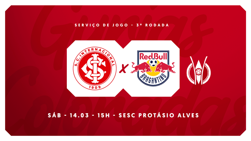 Serviço de jogo: Gurias Coloradas x RB Bragantino | Brasileirão A1