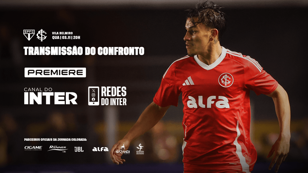 Premiere transmite o duelo do Inter contra o São Paulo